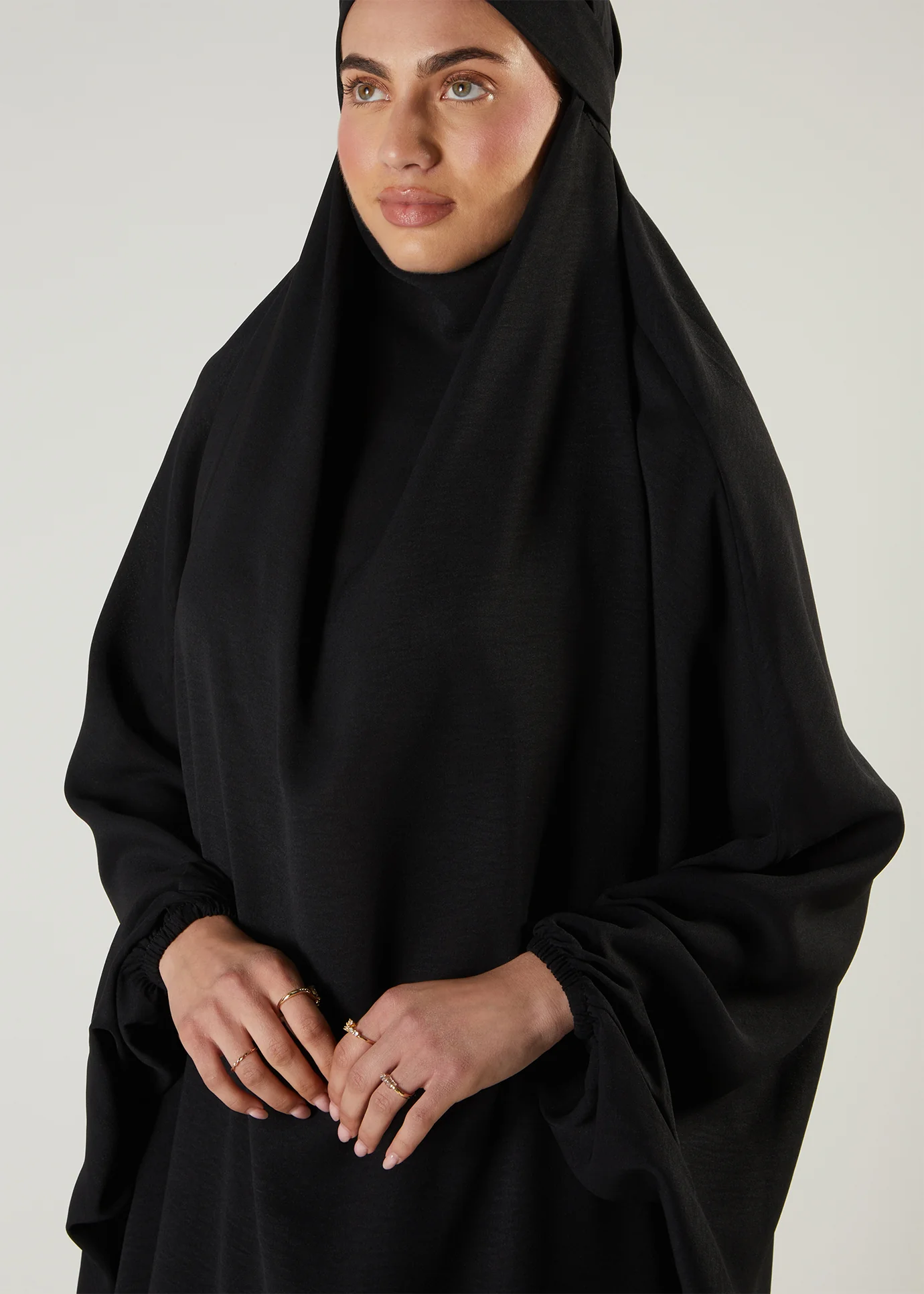 Khimar & Skirt Set Black - Image 2
