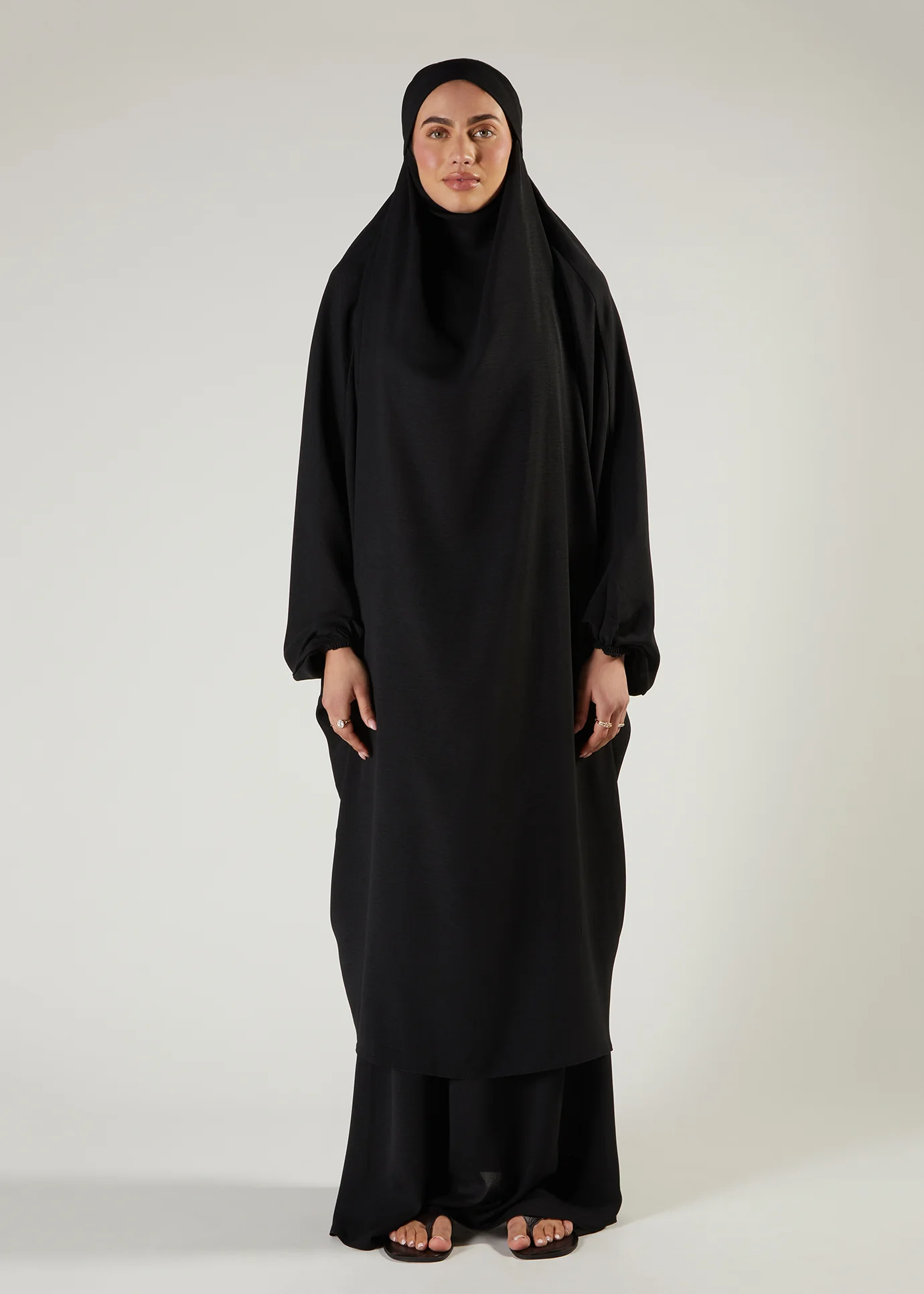 Khimar & Skirt Set Black - Image 3