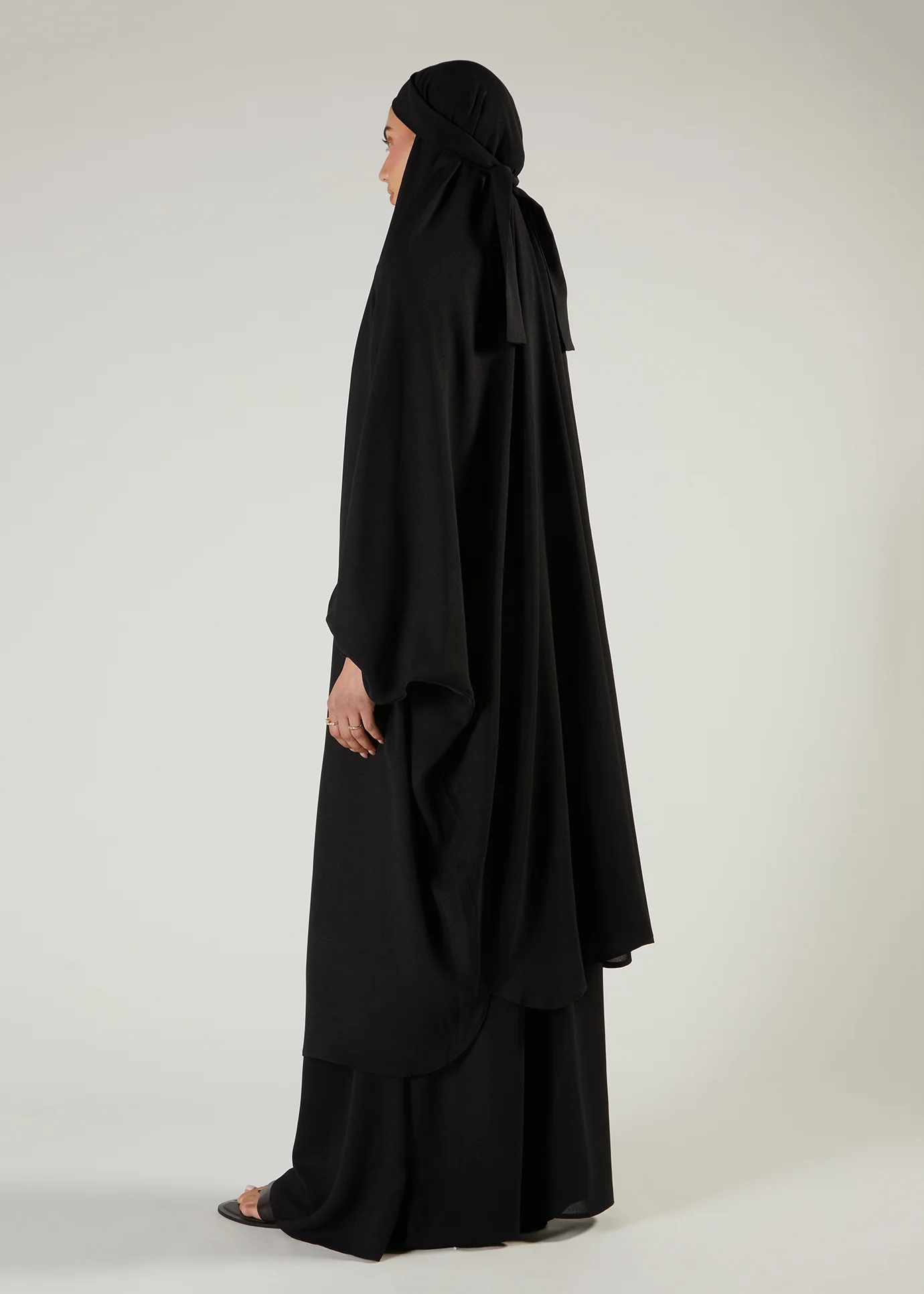 Khimar & Skirt Set Black - Image 4