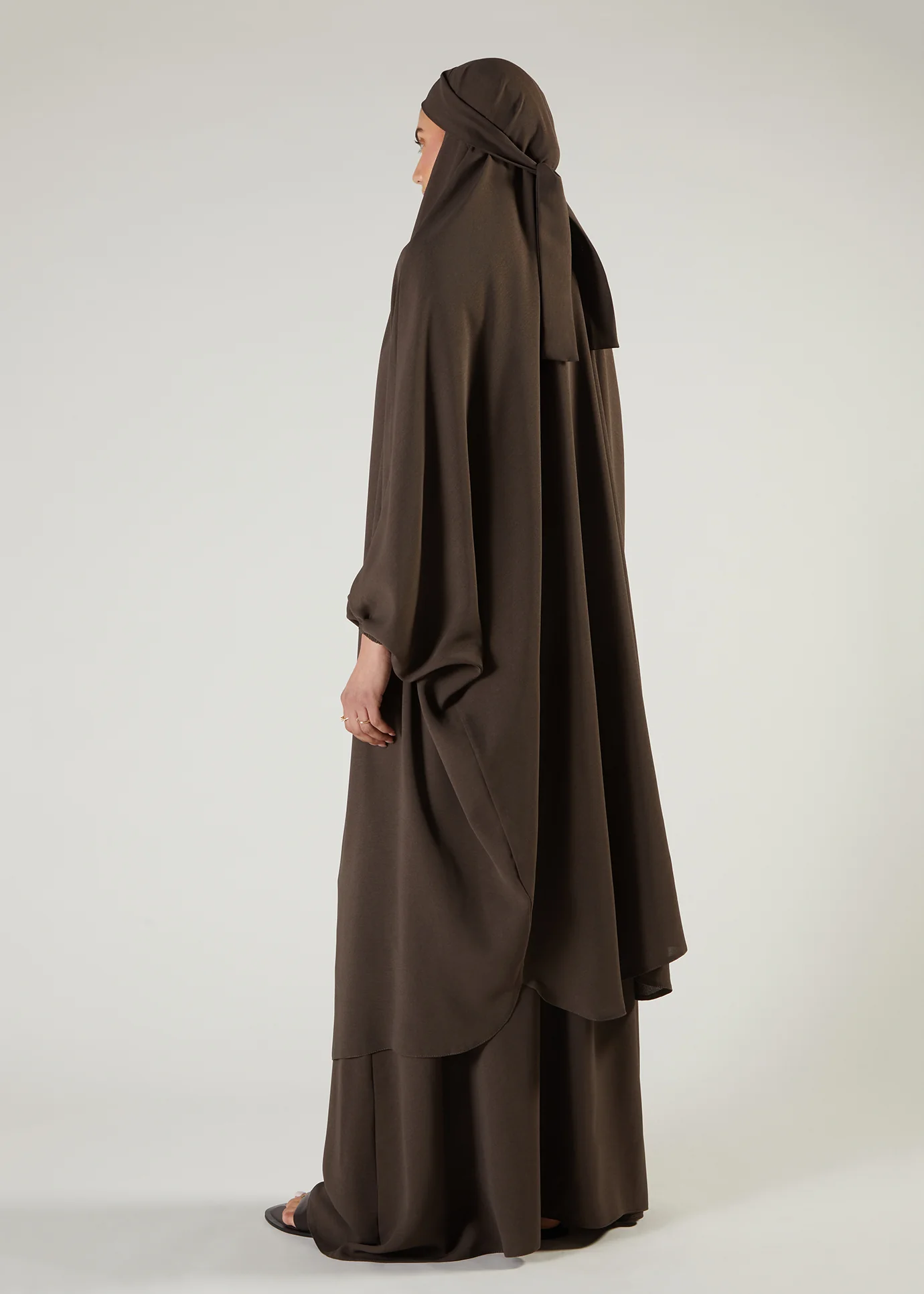 Khimar & Skirt Set Coffee - Image 4