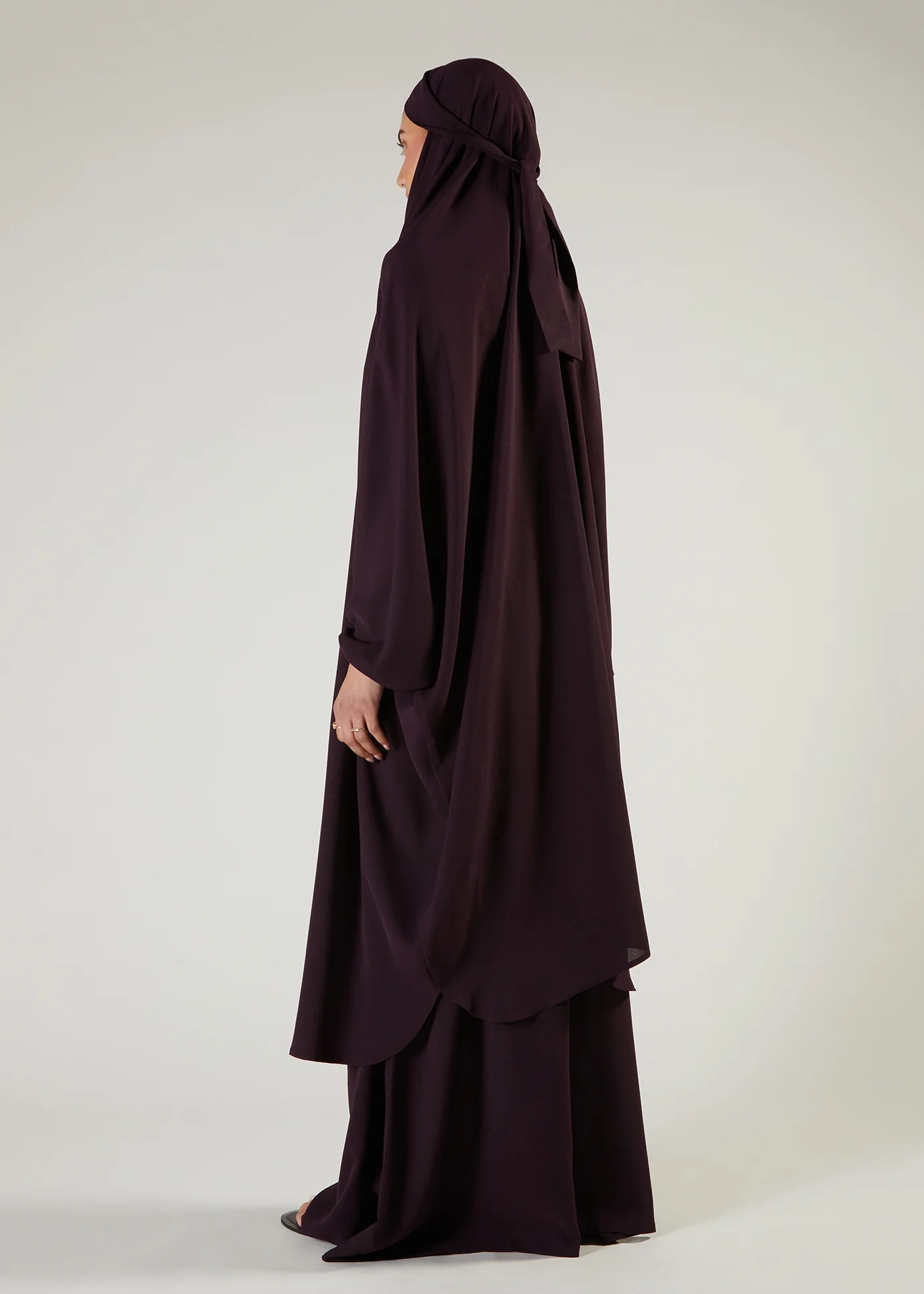 Khimar & Skirt Set Plum - Image 4