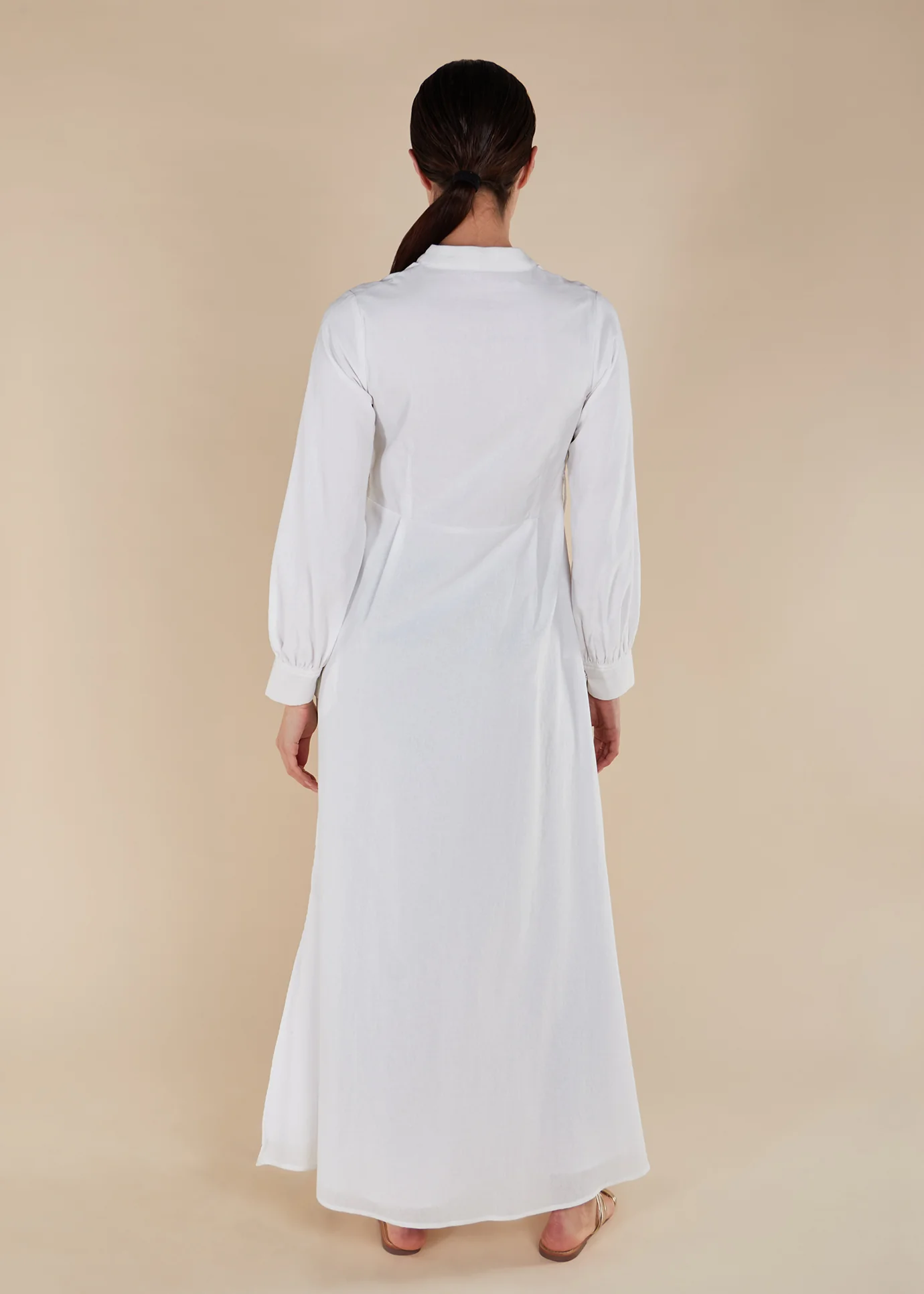 Linen Mandarin Neck Maxi - Image 5