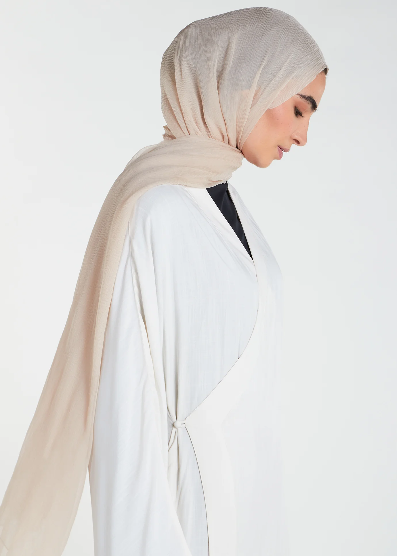 Linen Wrap Abaya - Image 6