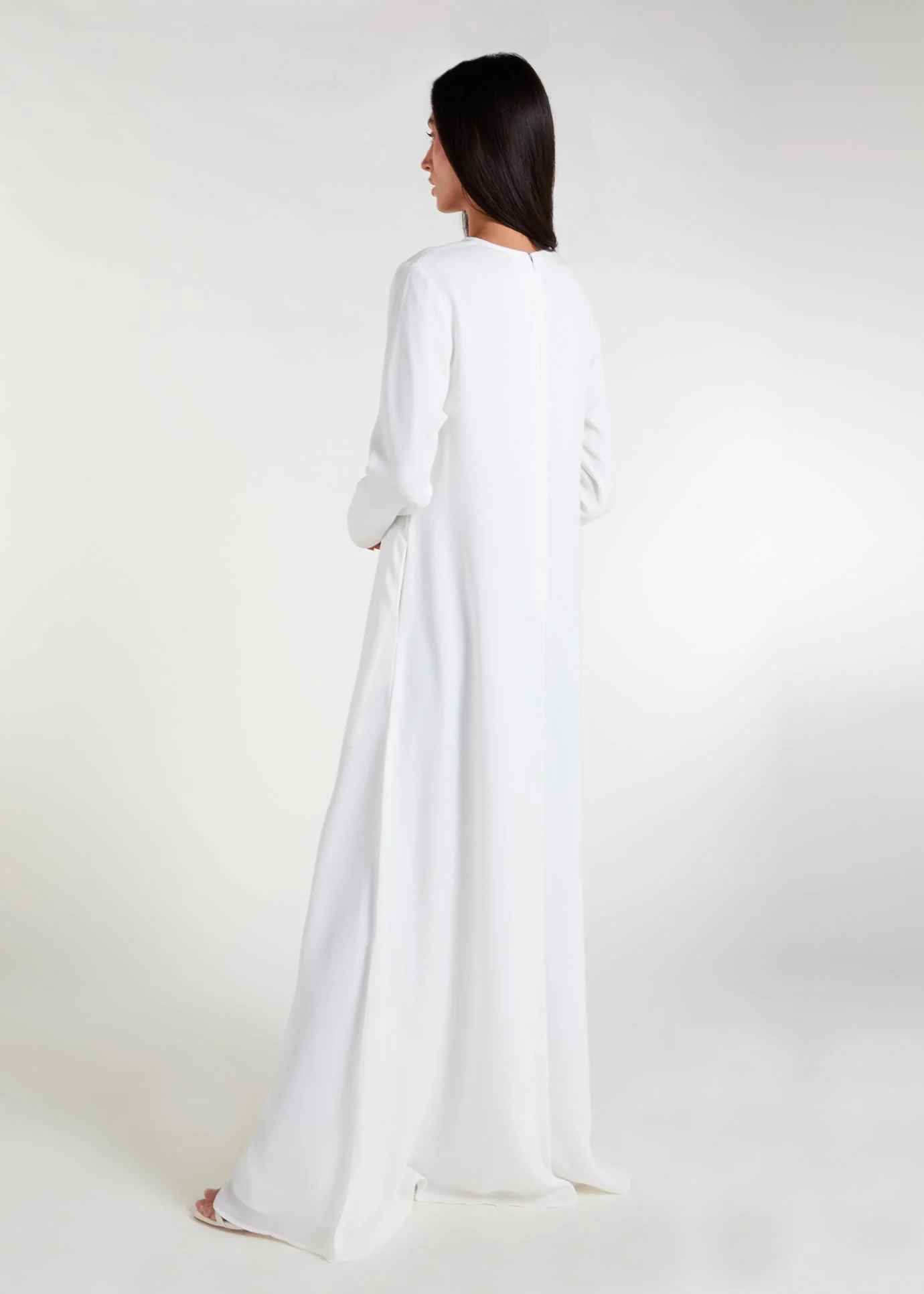 Long Line Abaya White - Image 5