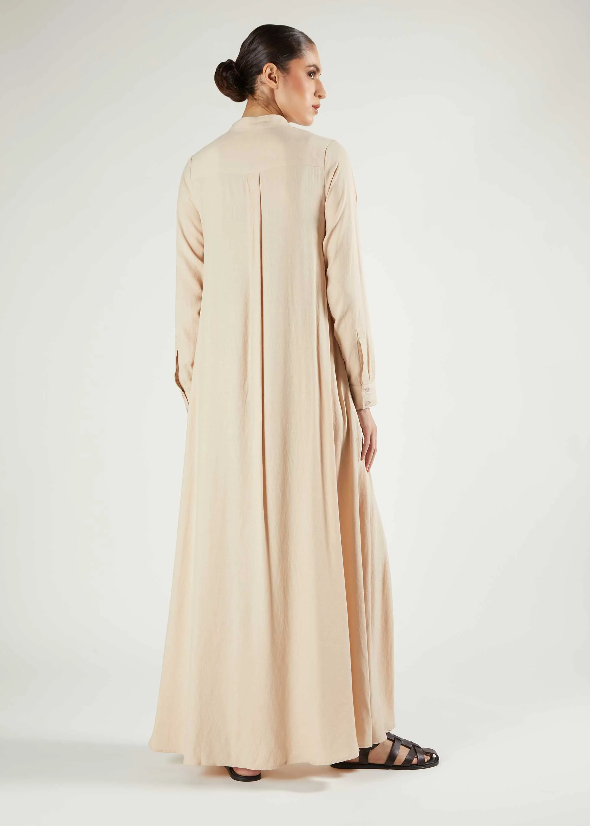 Long Shirt Abaya Natural - Image 2