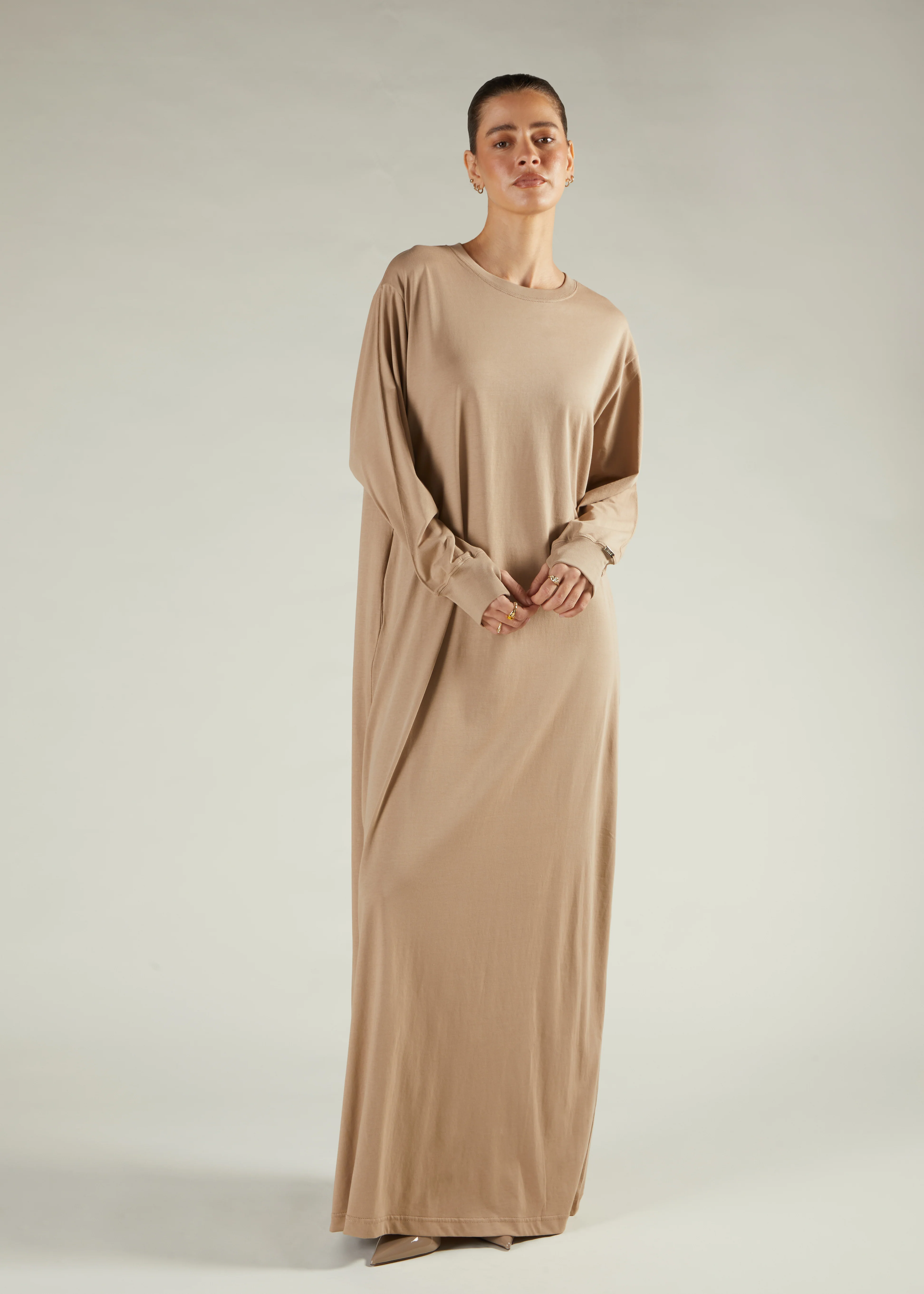 Long Tee Abaya Pewter - Image 3