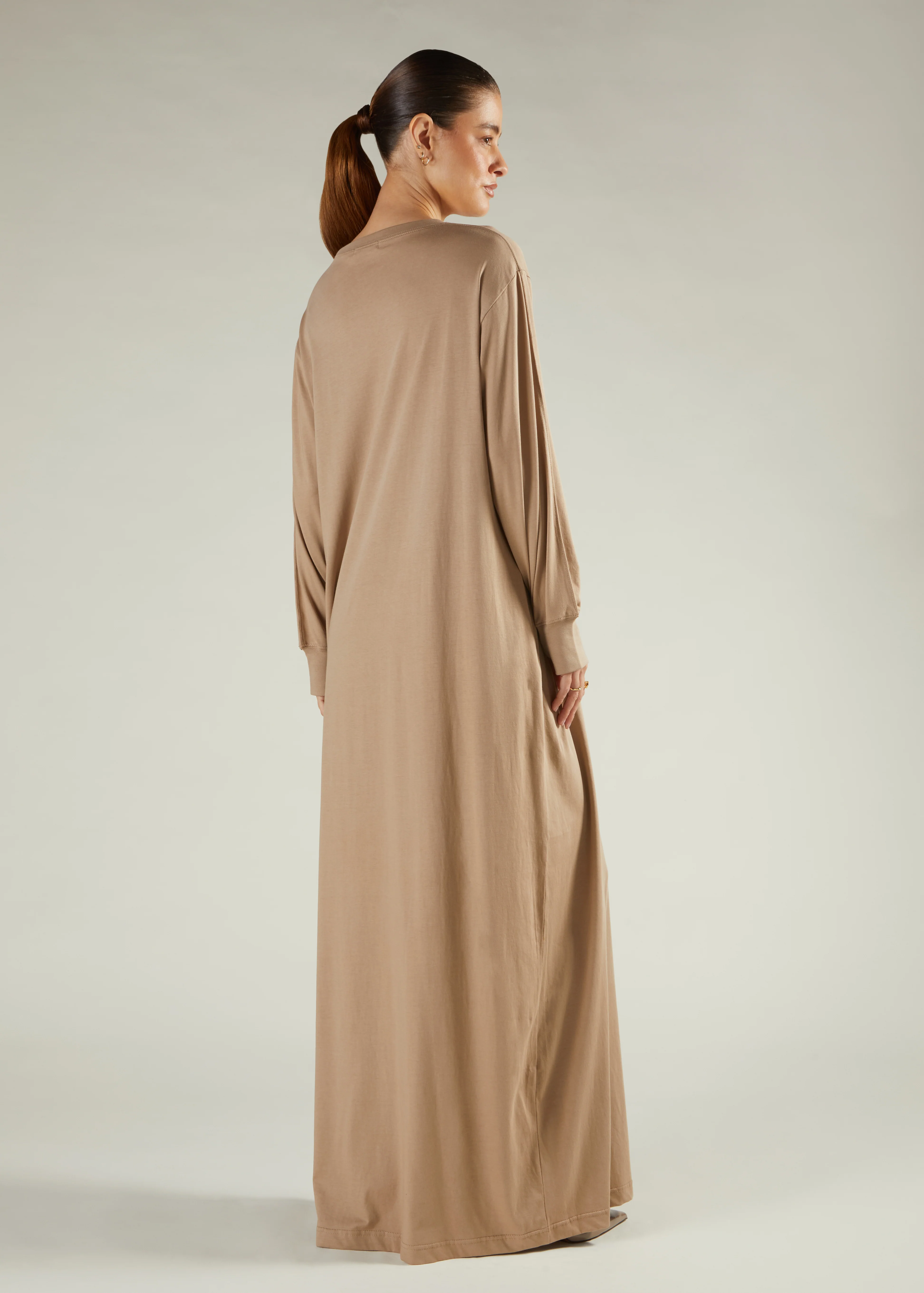 Long Tee Abaya Pewter - Image 4