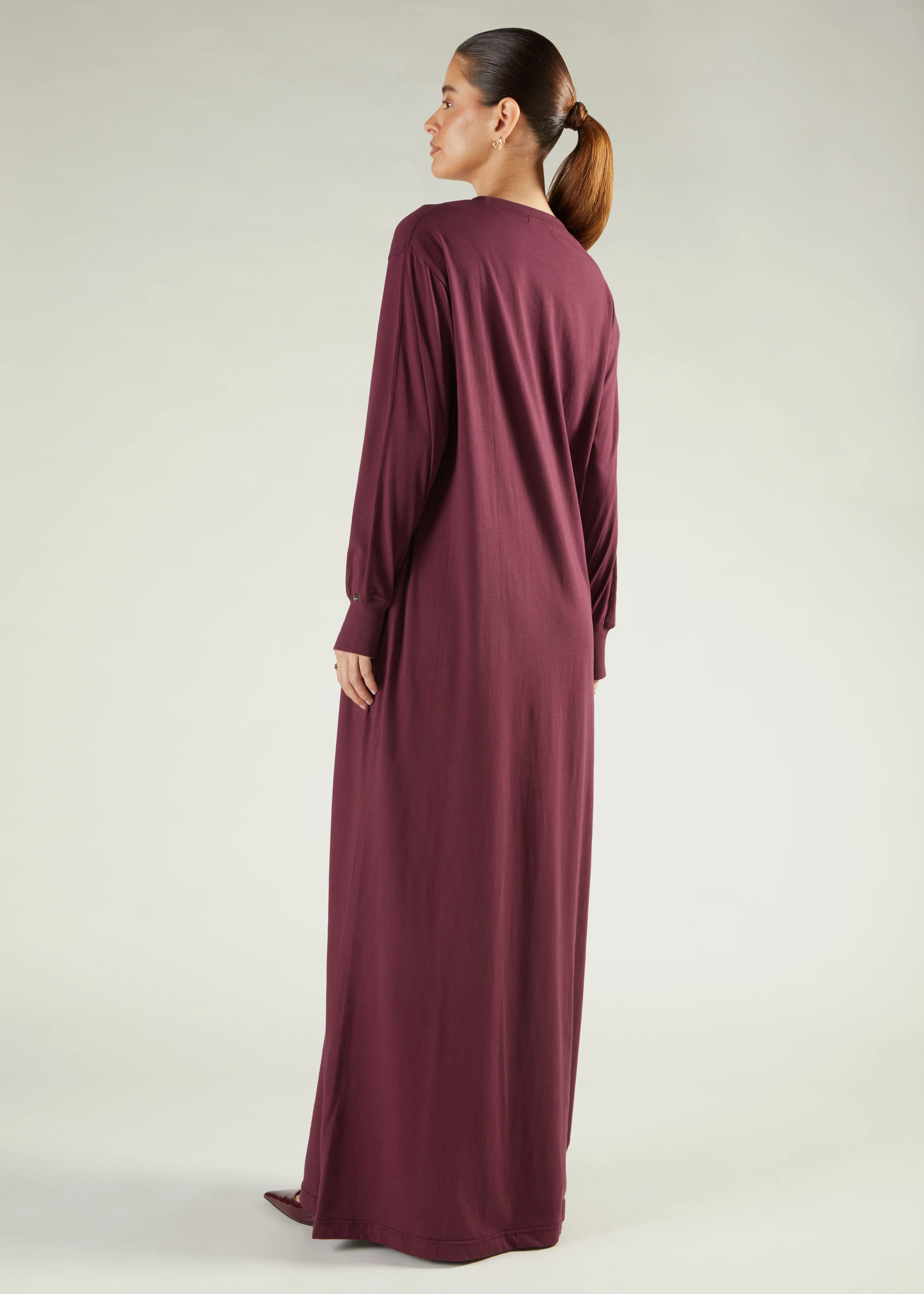 Long Tee Abaya Winter Berry - Image 3