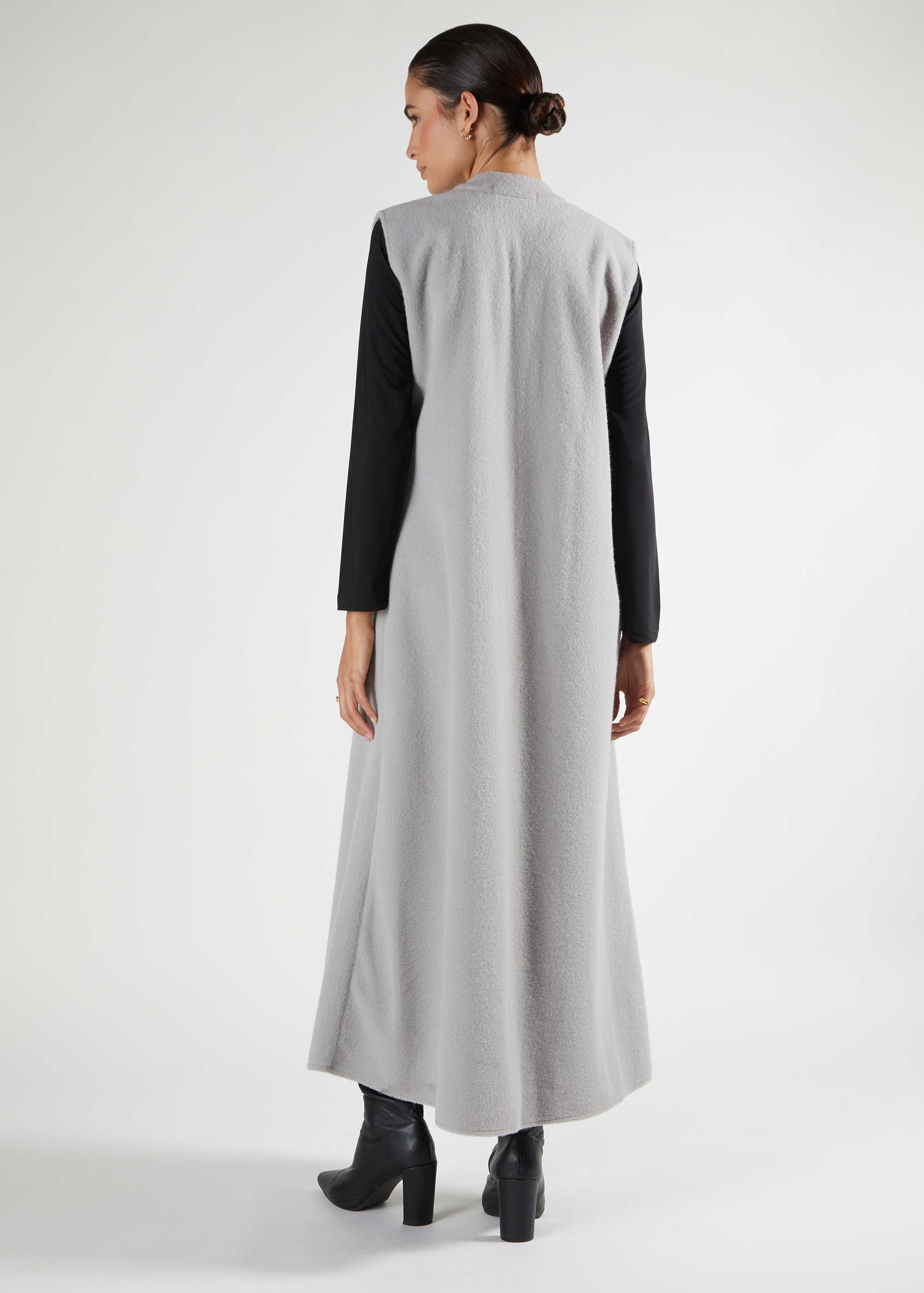 Longline Gilet Grey - Image 2