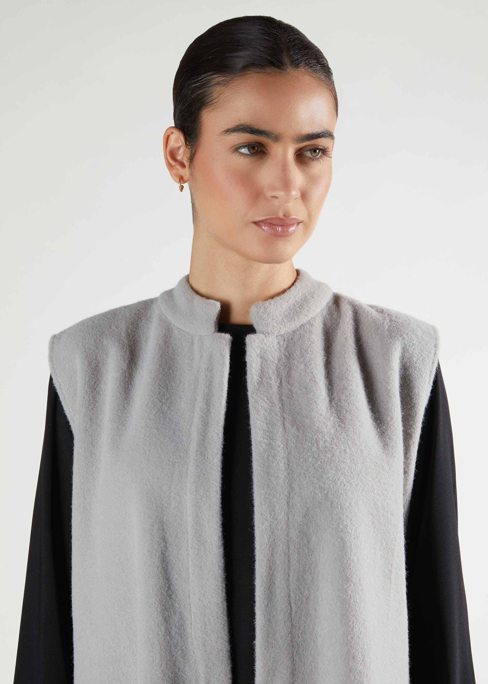Longline Gilet Grey - Image 3