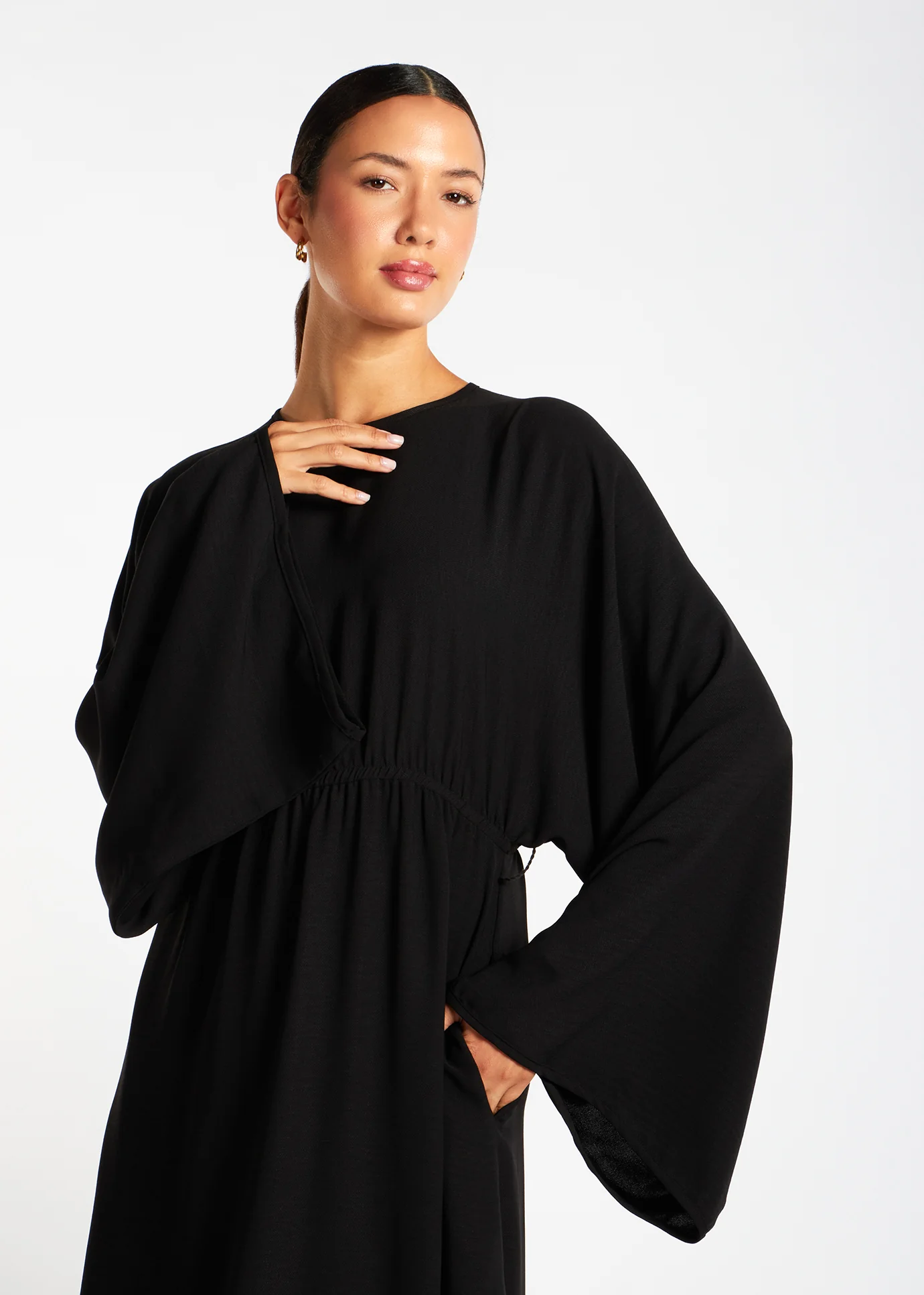 Loose Fit Abaya Black - Image 5