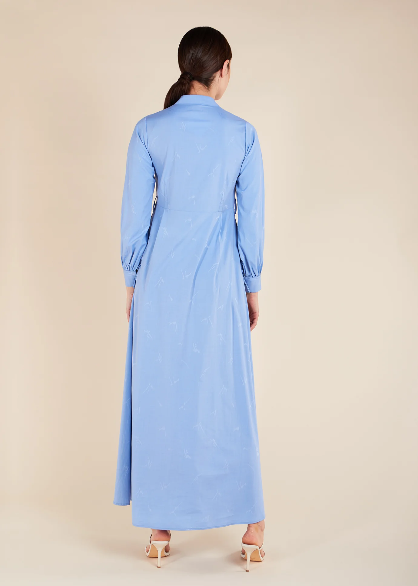 Mandarin Neck Maxi Blue - Final Sale - Image 4