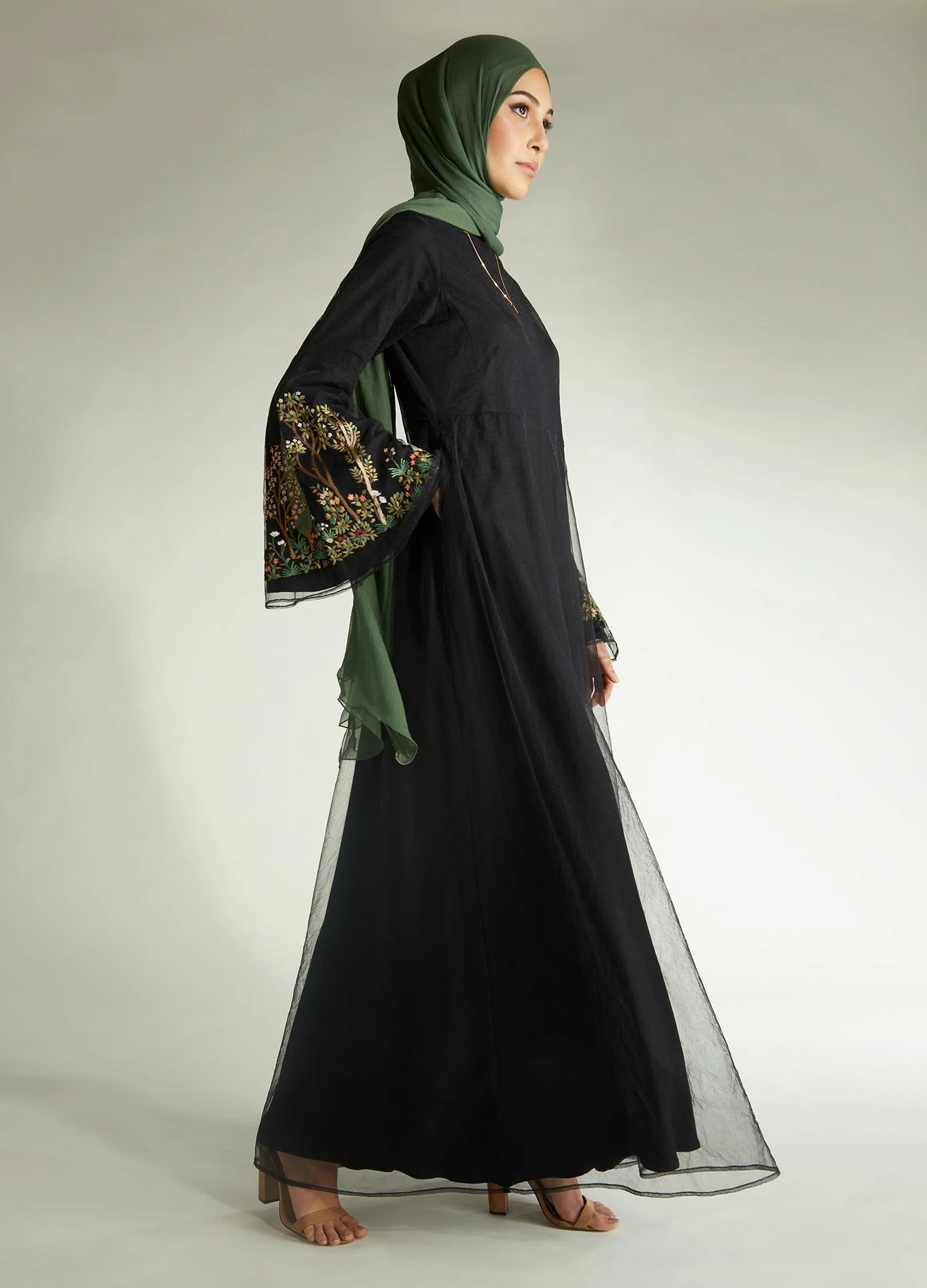 Miniature Garden Maxi Dress Black - Image 3