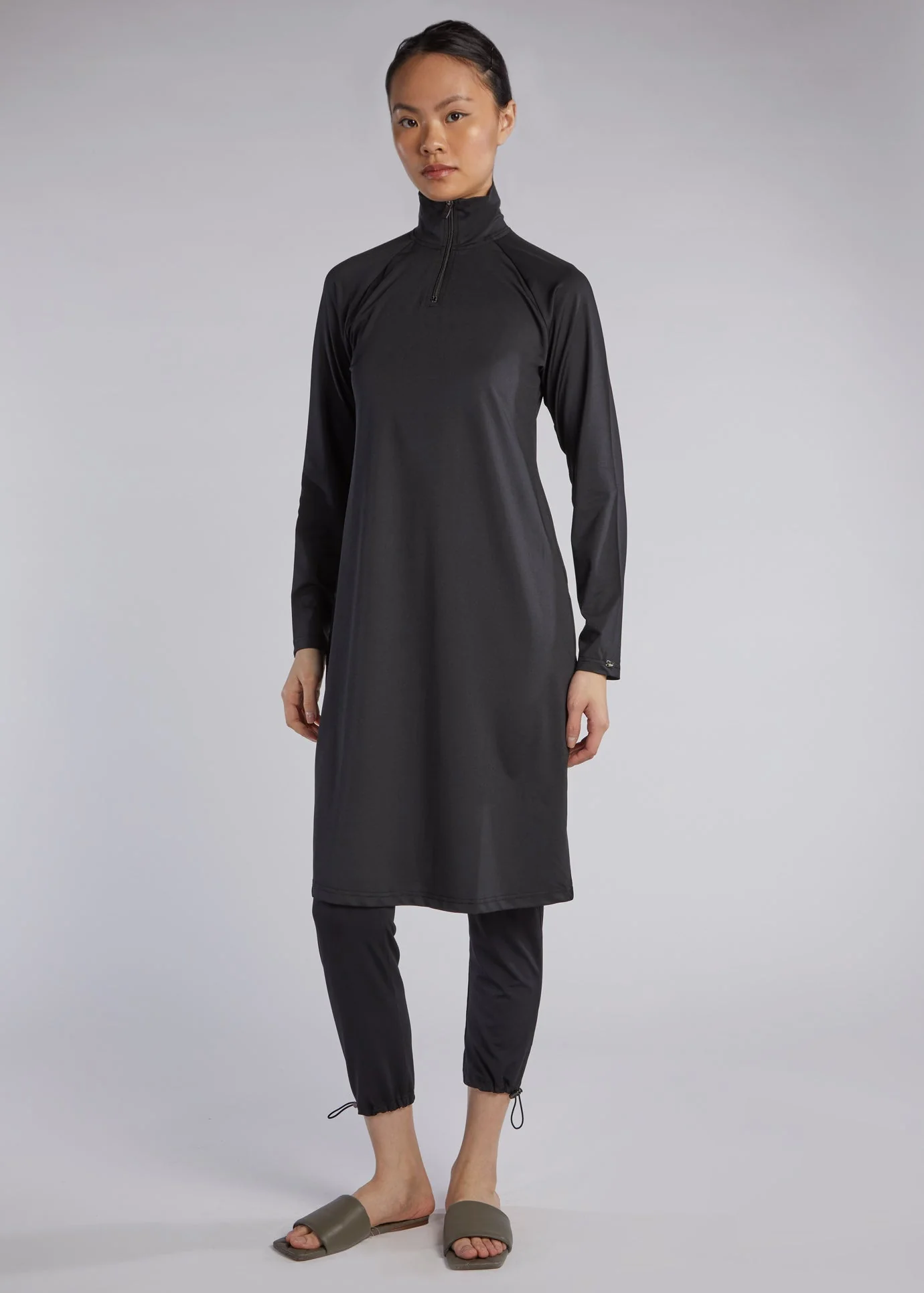 Modest Swimwear Top Long - Black - Image 3