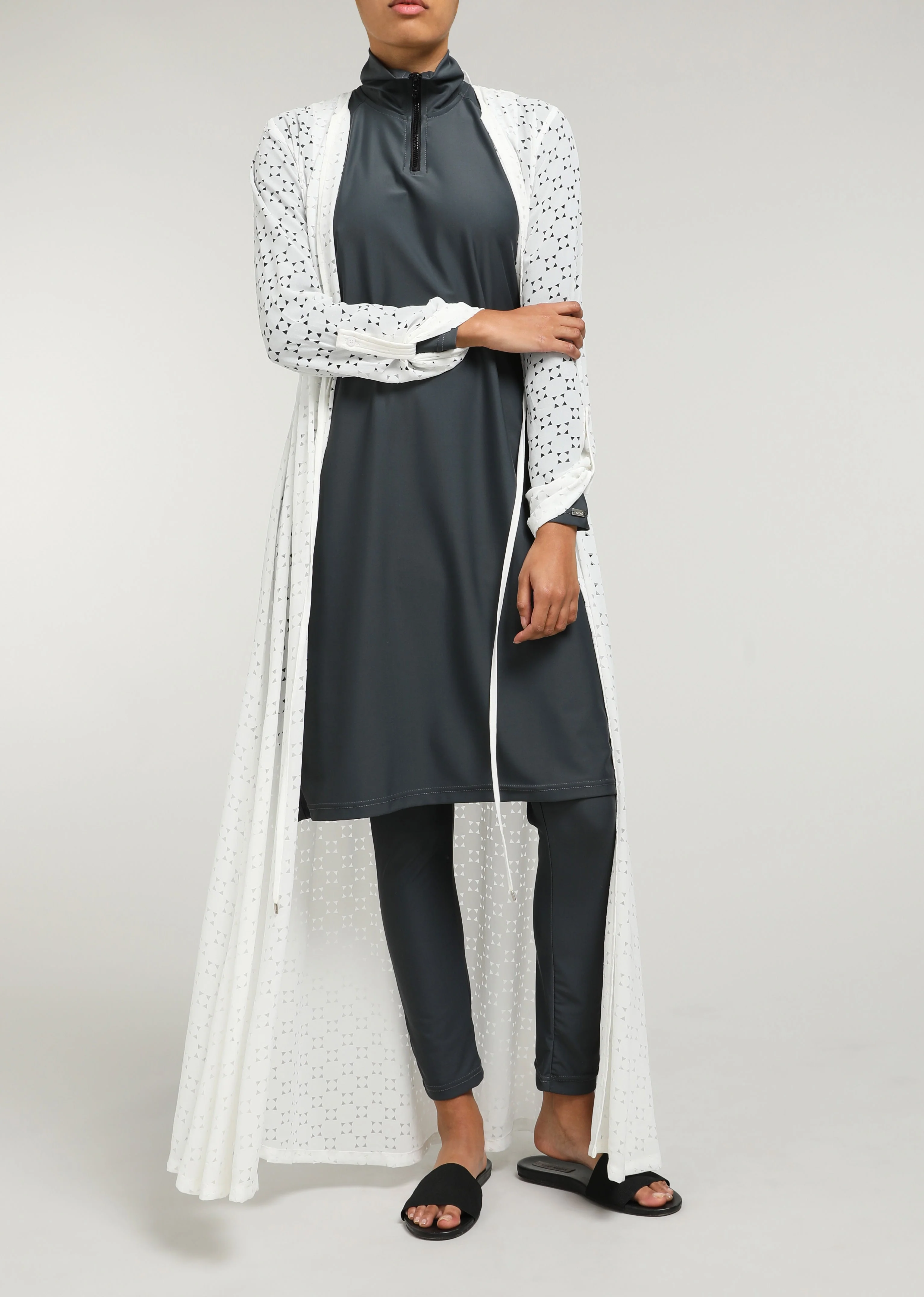 Modest Swimwear Top Long - Olive - Image 6