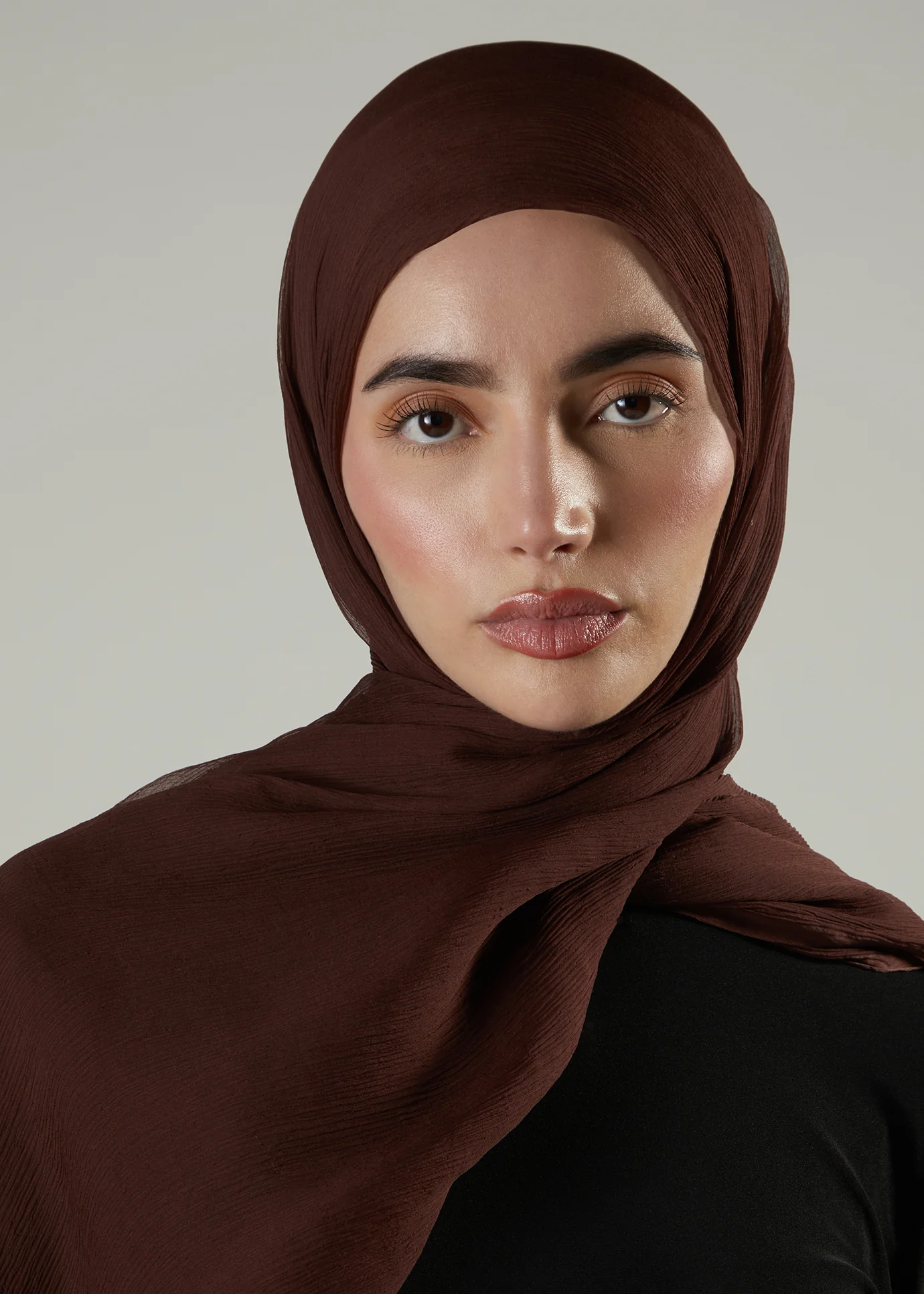 Mulberry Chiffon Silk Hijab - Image 3
