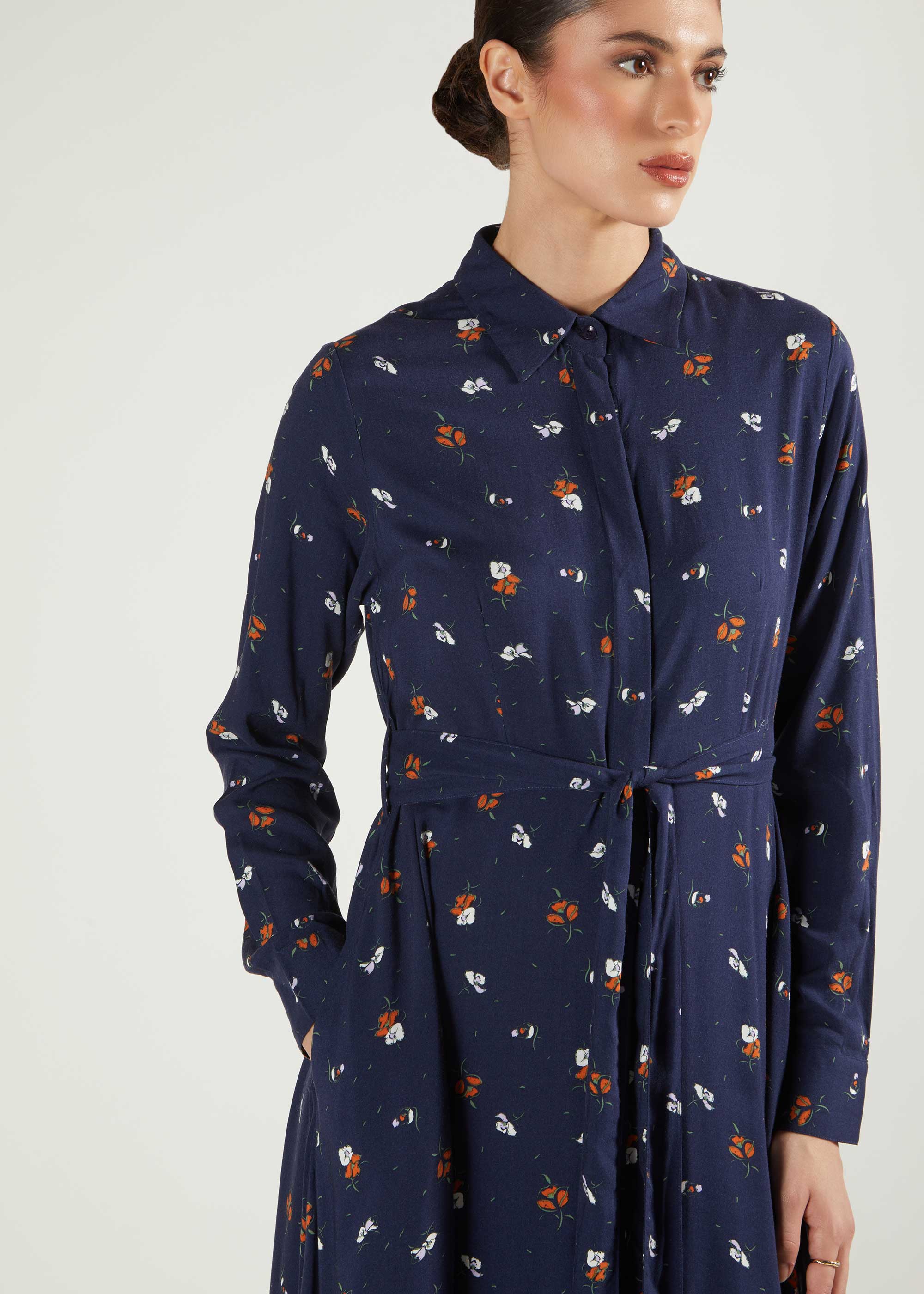 Navy Floral Maxi - Image 4