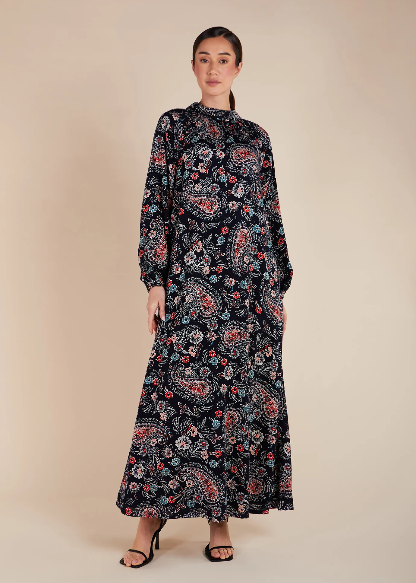 Navy Paisley Maxi Dress - Image 2