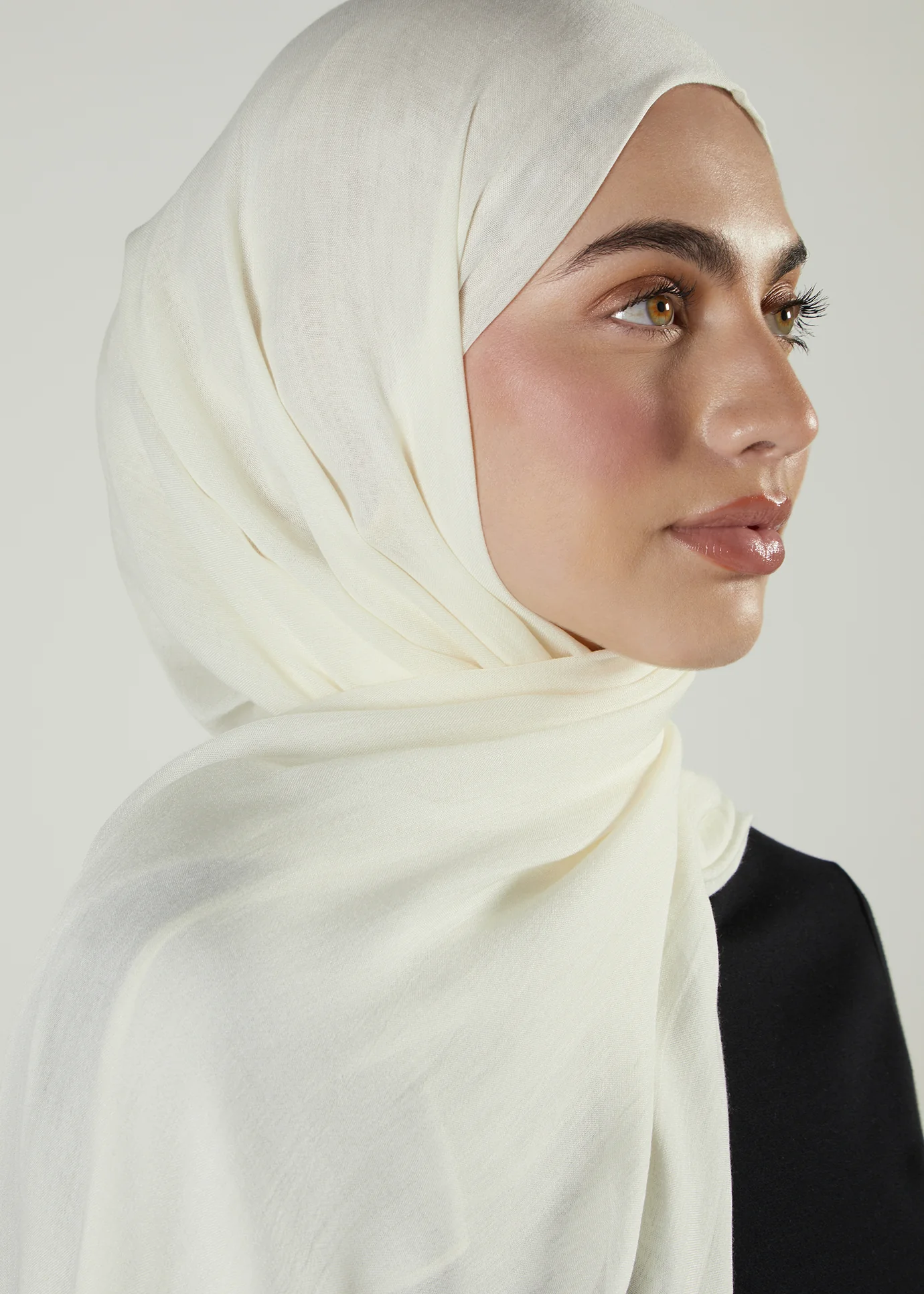 Premium Off White Modal Hijab - Image 3
