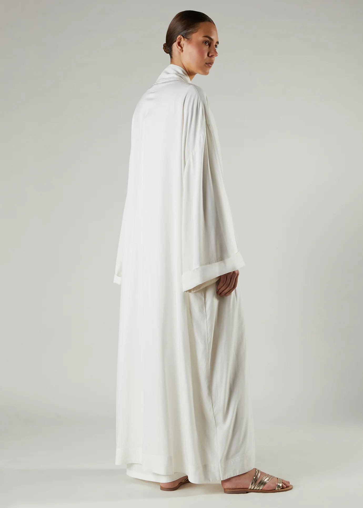Open Abaya Milky White - Image 3