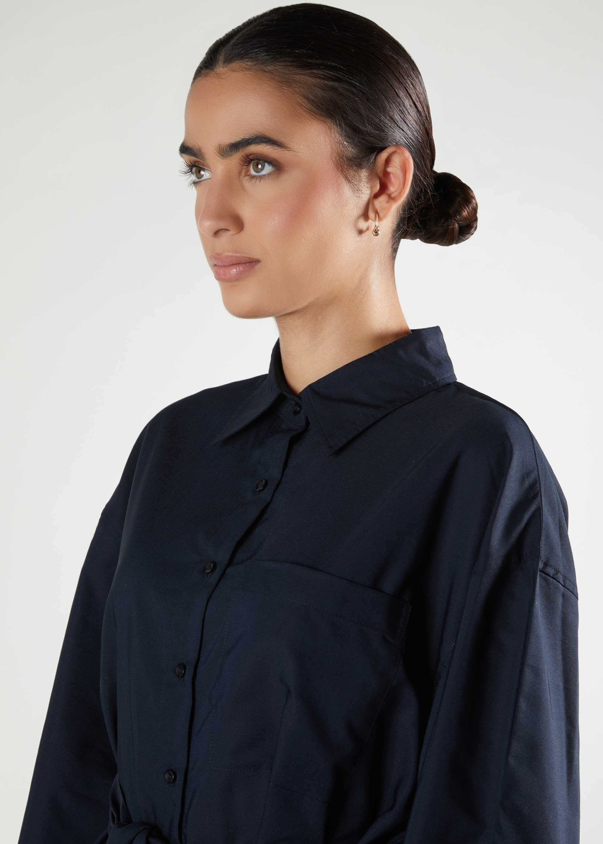 Oversized Shirted Maxi Navy - Image 3