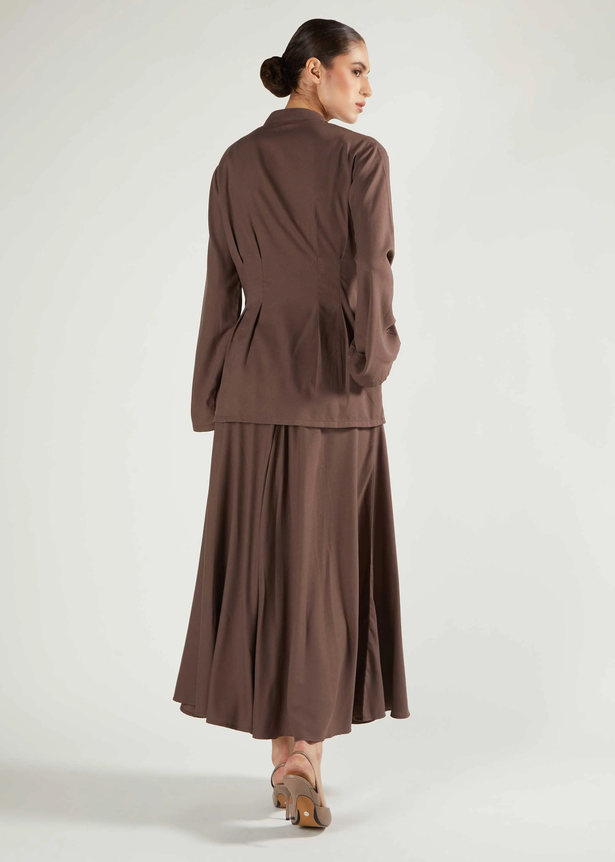 Peplum Top Taupe - Image 3