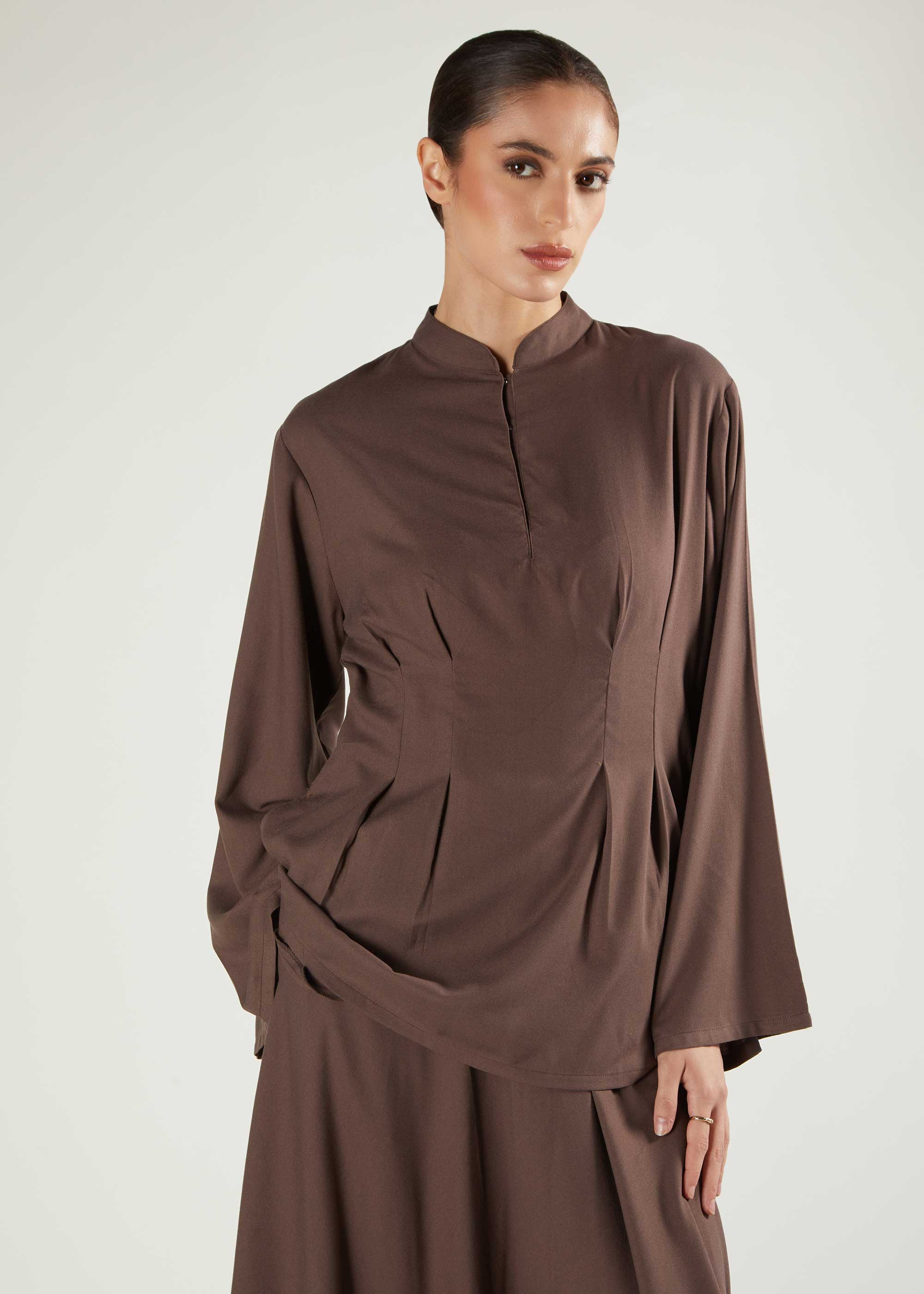 Peplum Top Taupe - Image 5