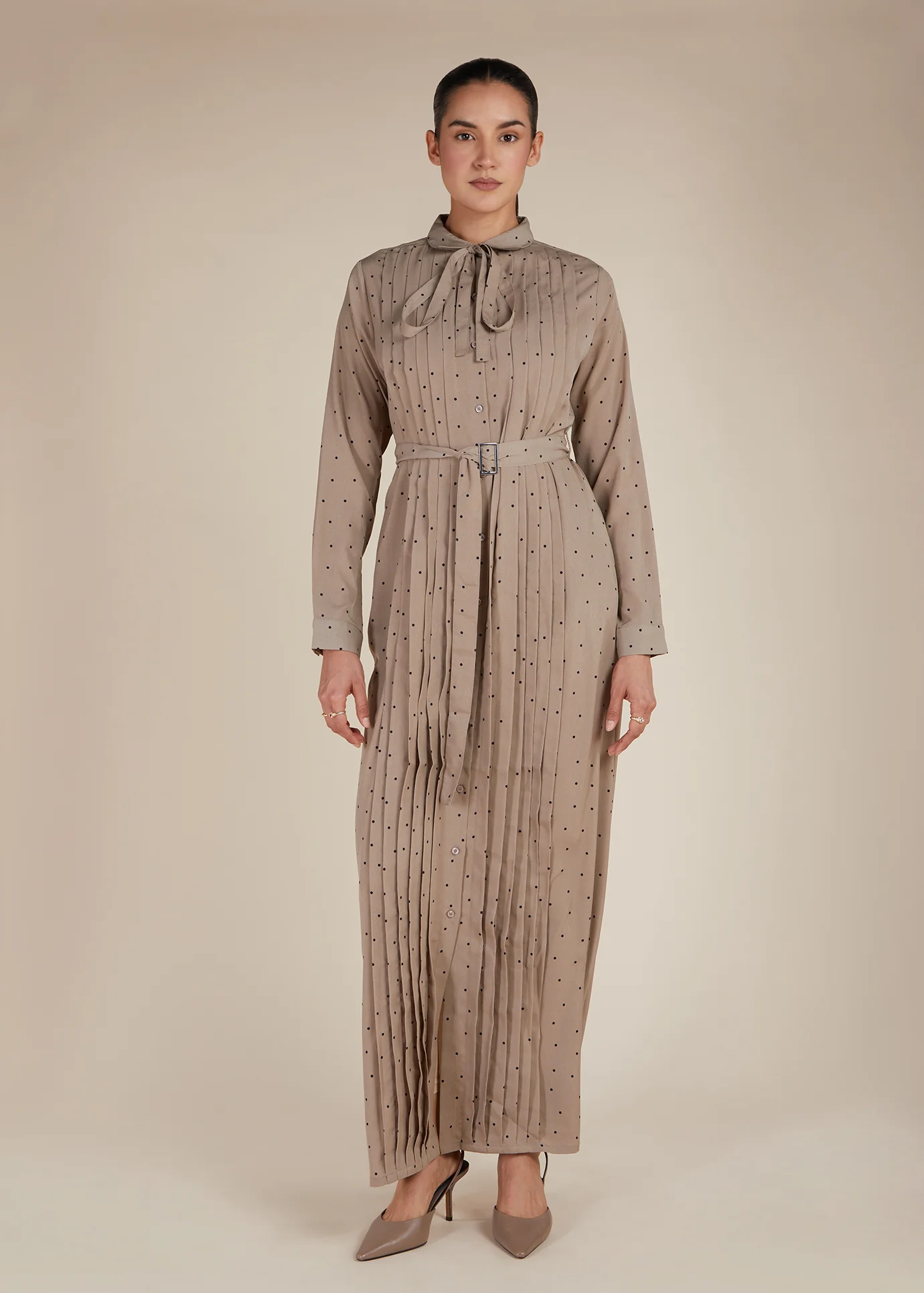 Polka & Pleats Maxi