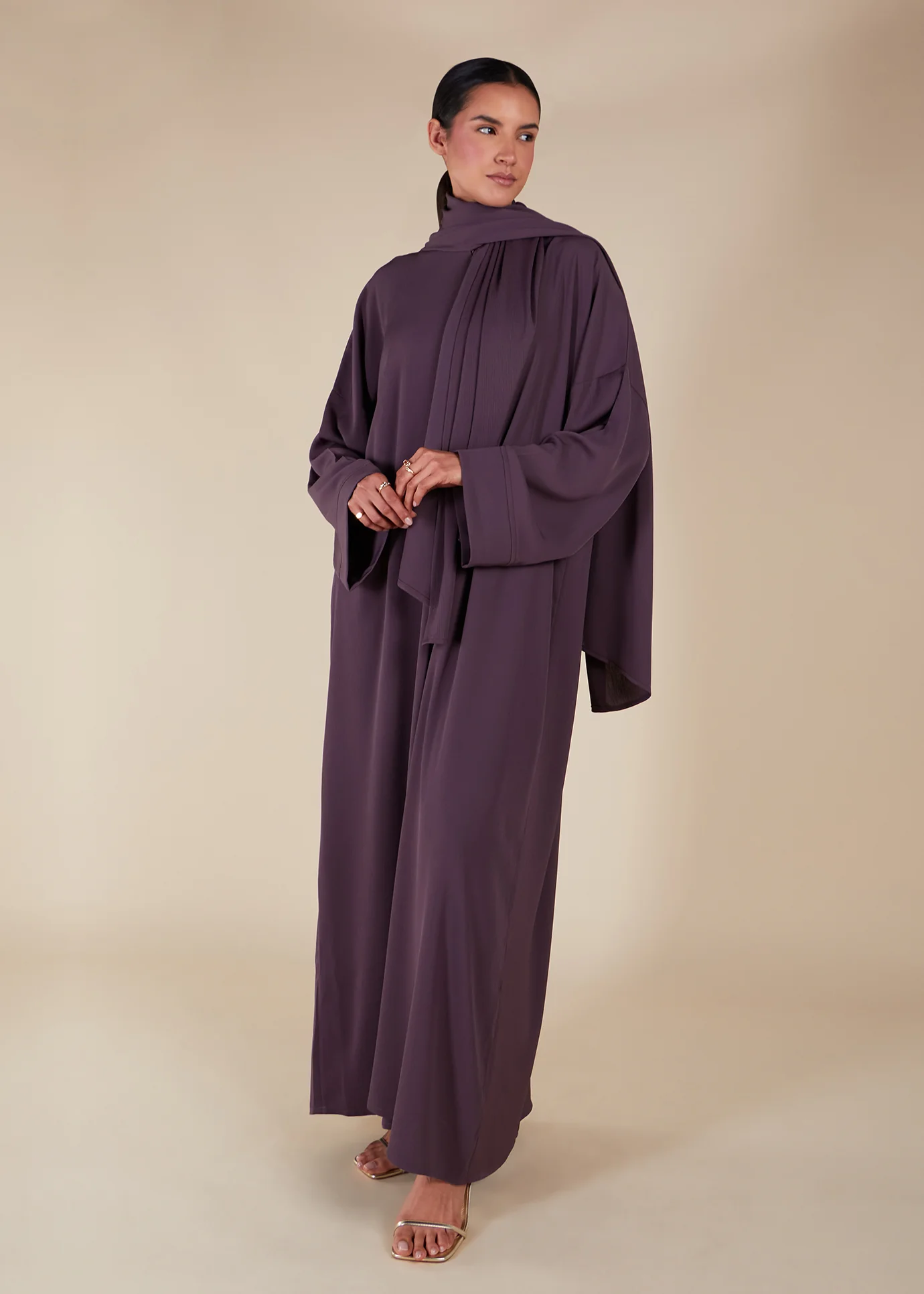 Prayer Abaya Mauve - Image 2