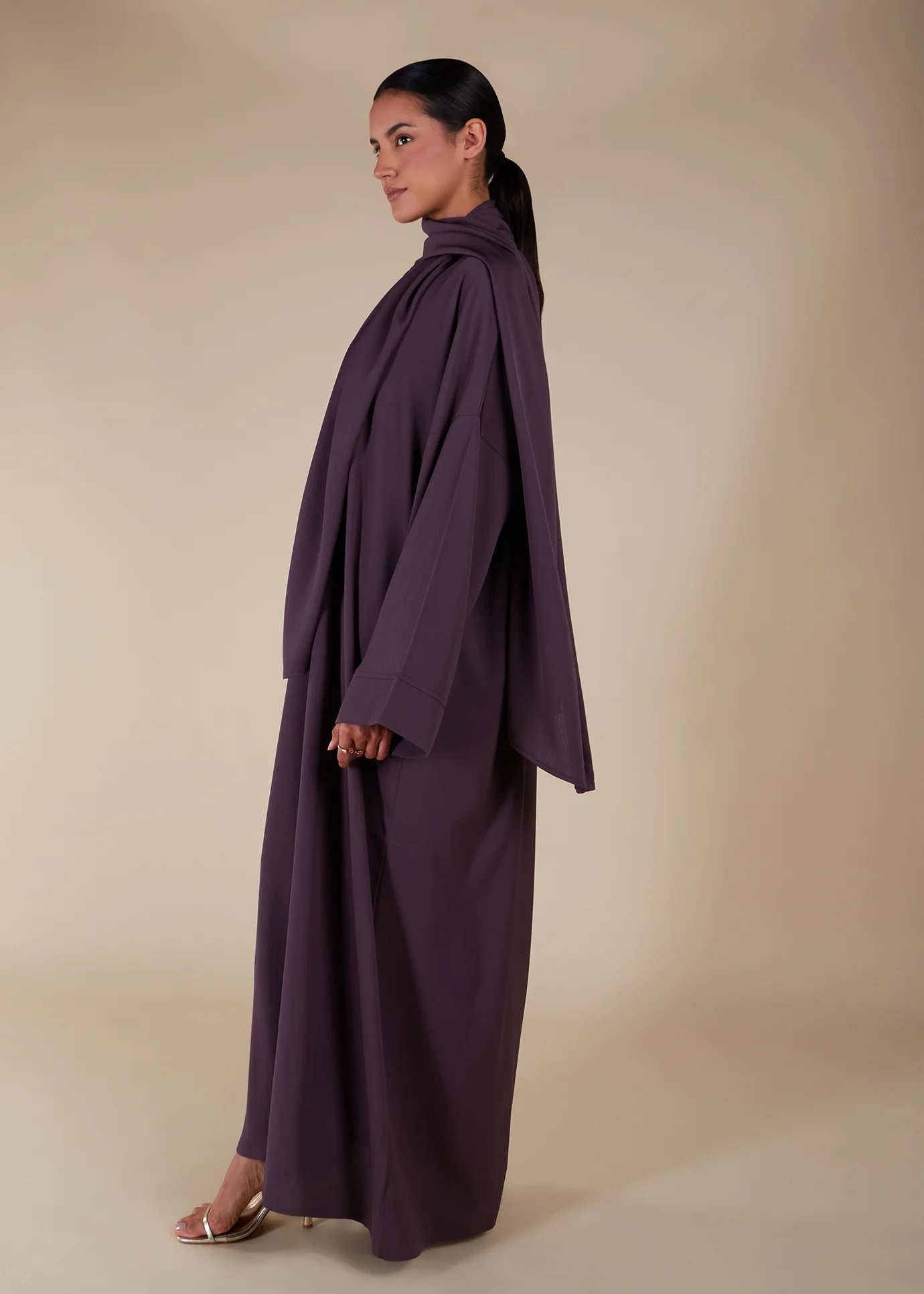 Prayer Abaya Mauve - Image 3