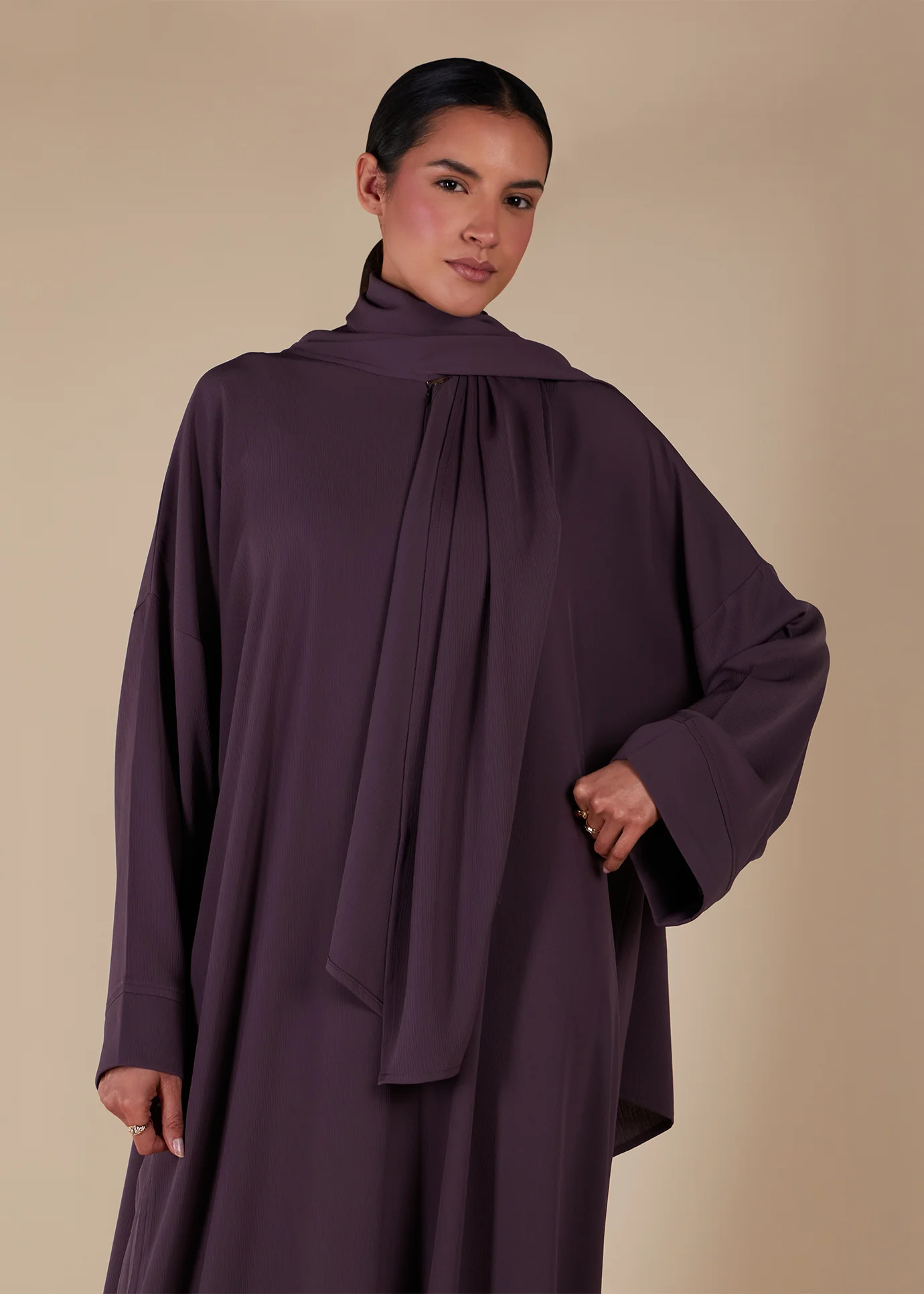 Prayer Abaya Mauve - Image 6