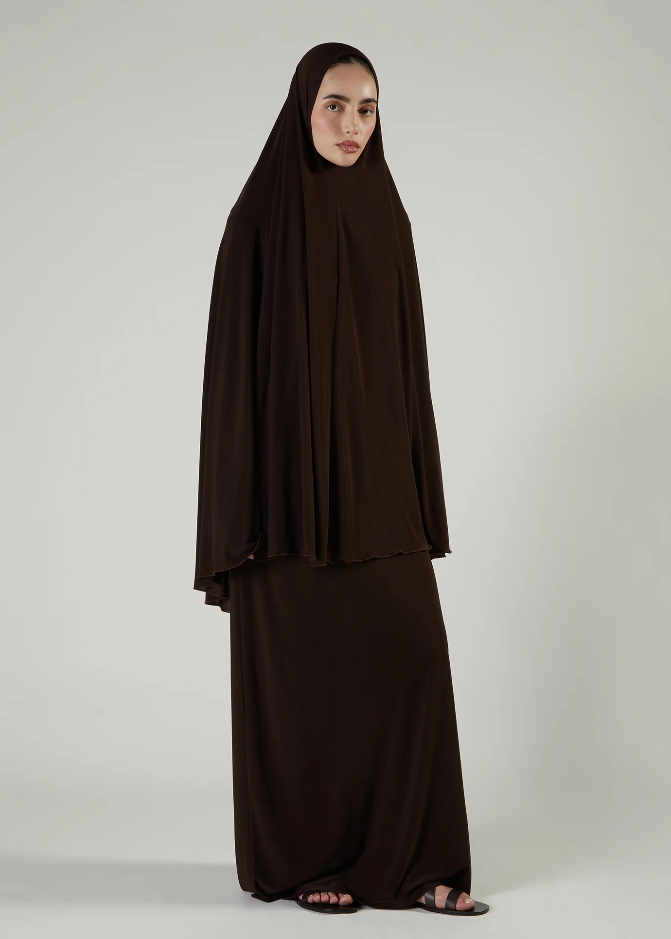 Prayer Abaya Set Chocolate - Image 3