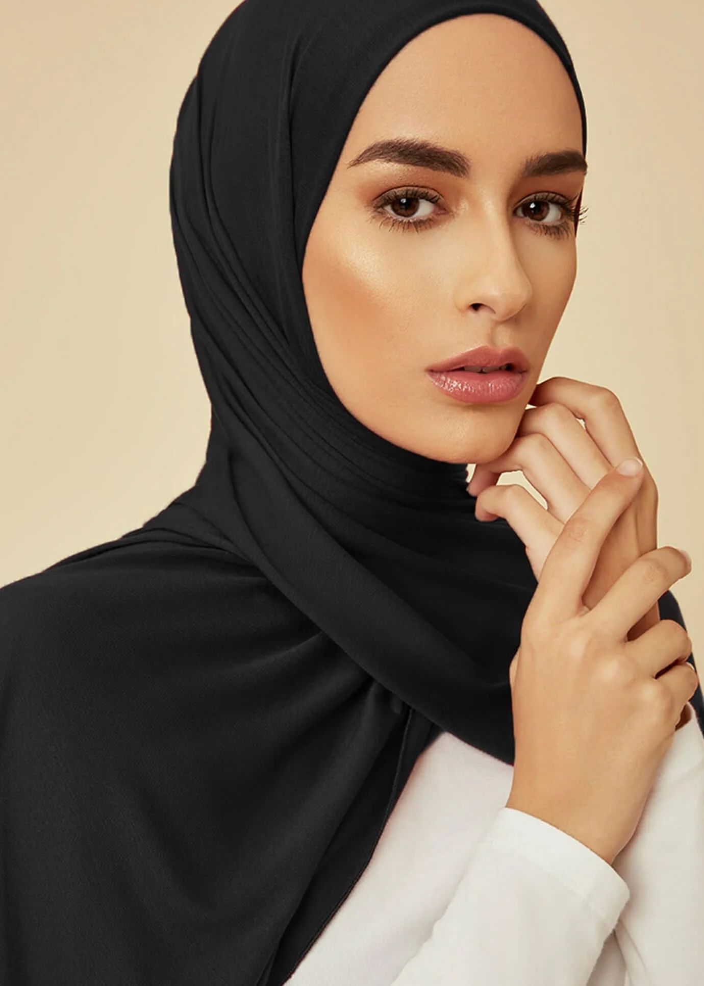 Premium Jersey Hijab Black - Image 4
