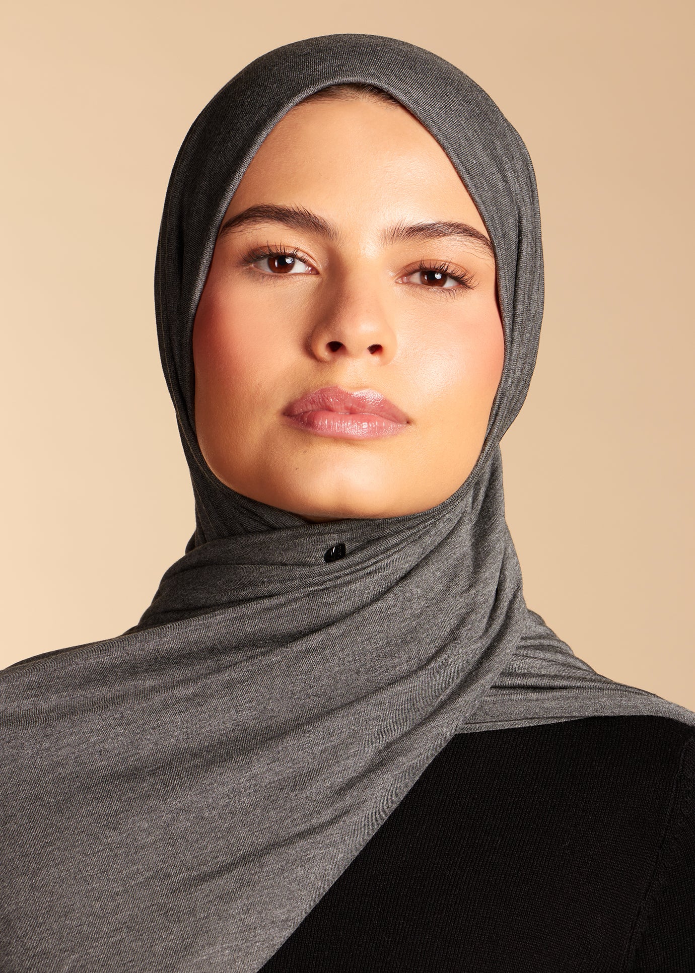 Premium Jersey Hijab Charcoal - Image 3