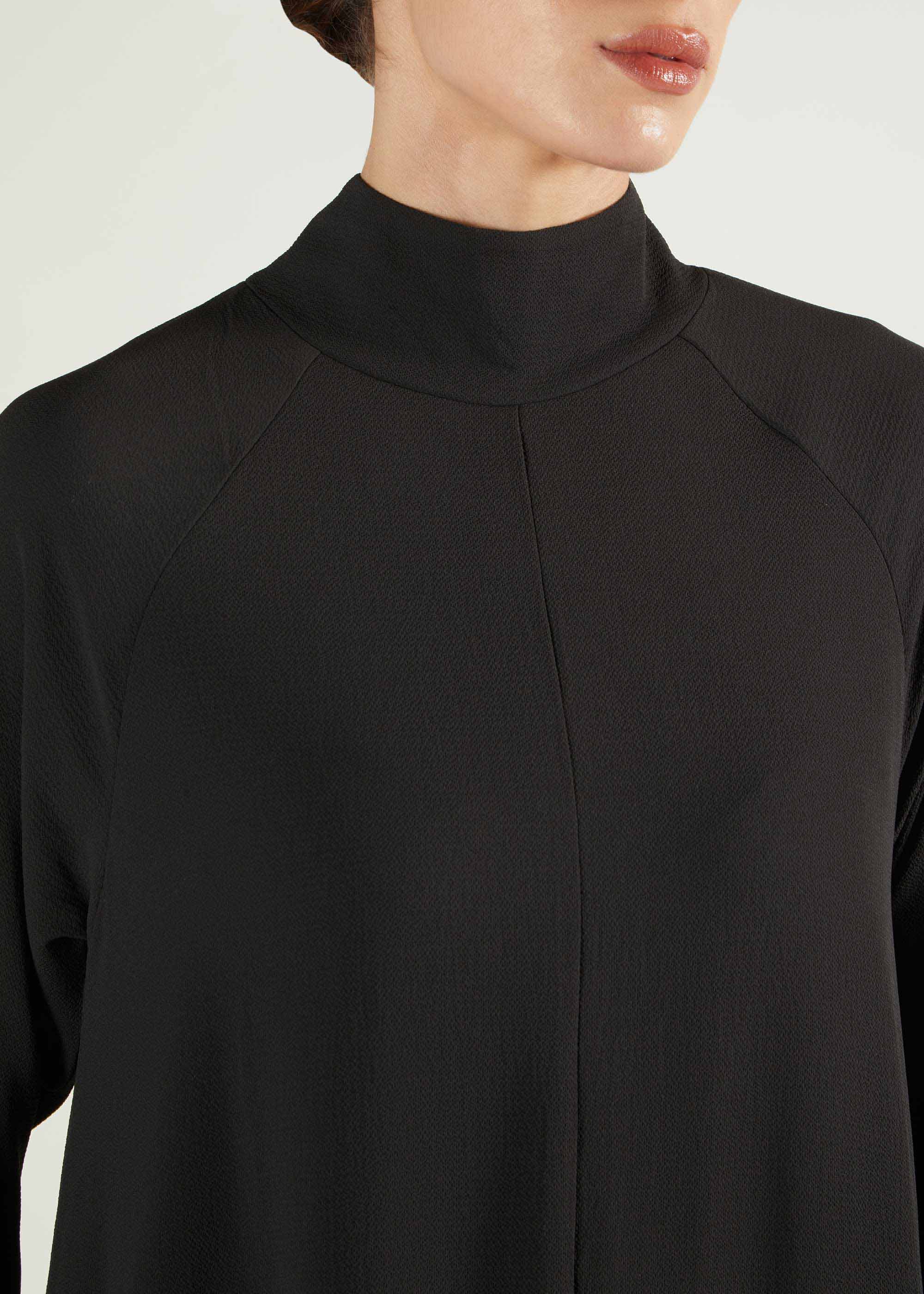Raglan Sleeve Abaya Black - Image 5