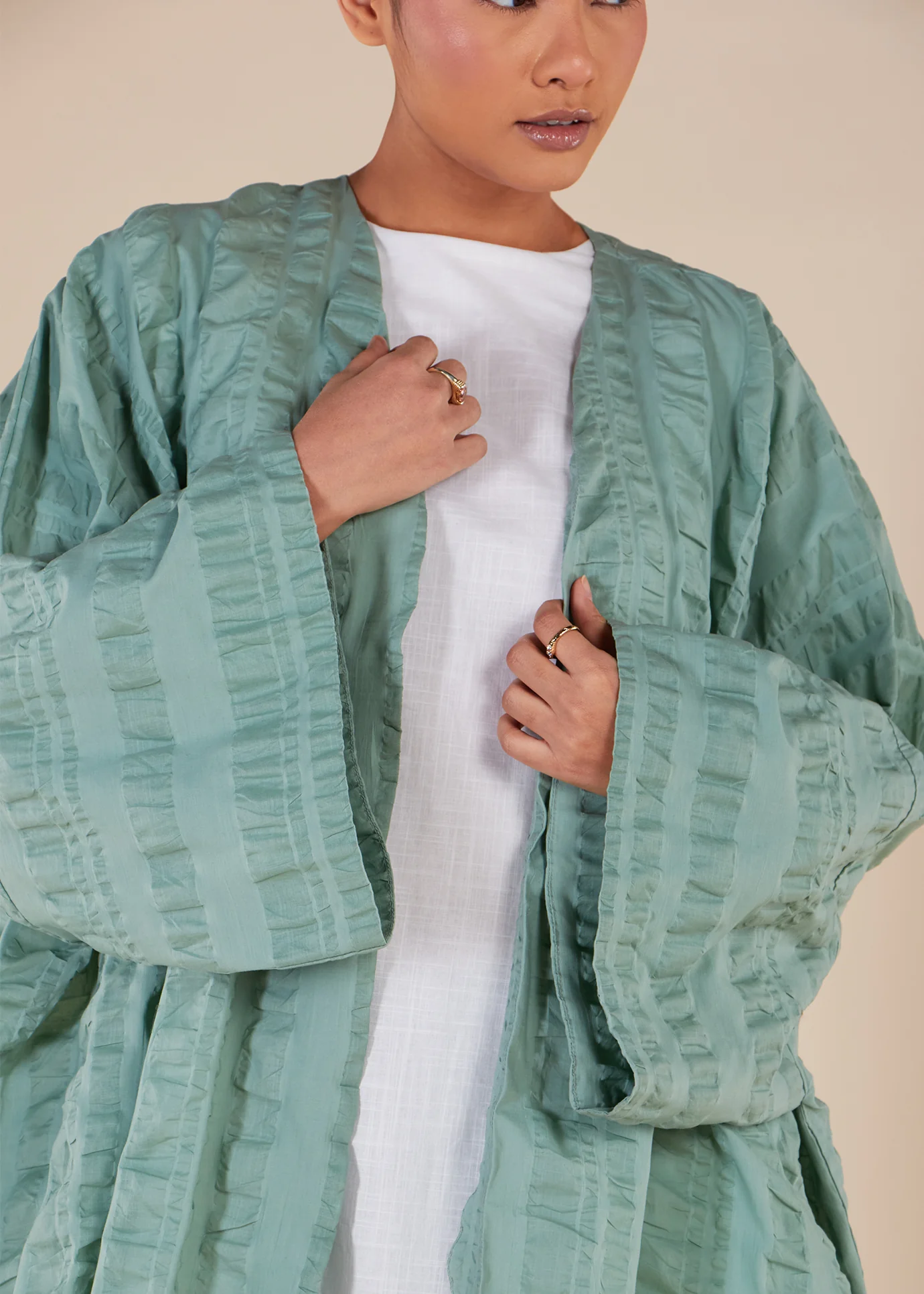 Ruffled Kimono Pistachio - Image 4