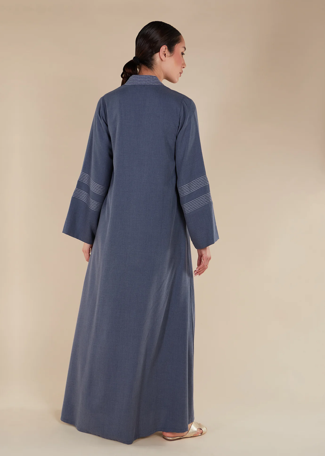 Sashiko Open Abaya - Final Sale - Image 7