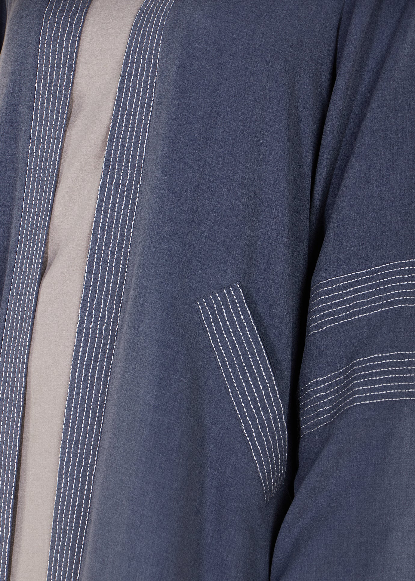 Sashiko Open Abaya - Final Sale - Image 9