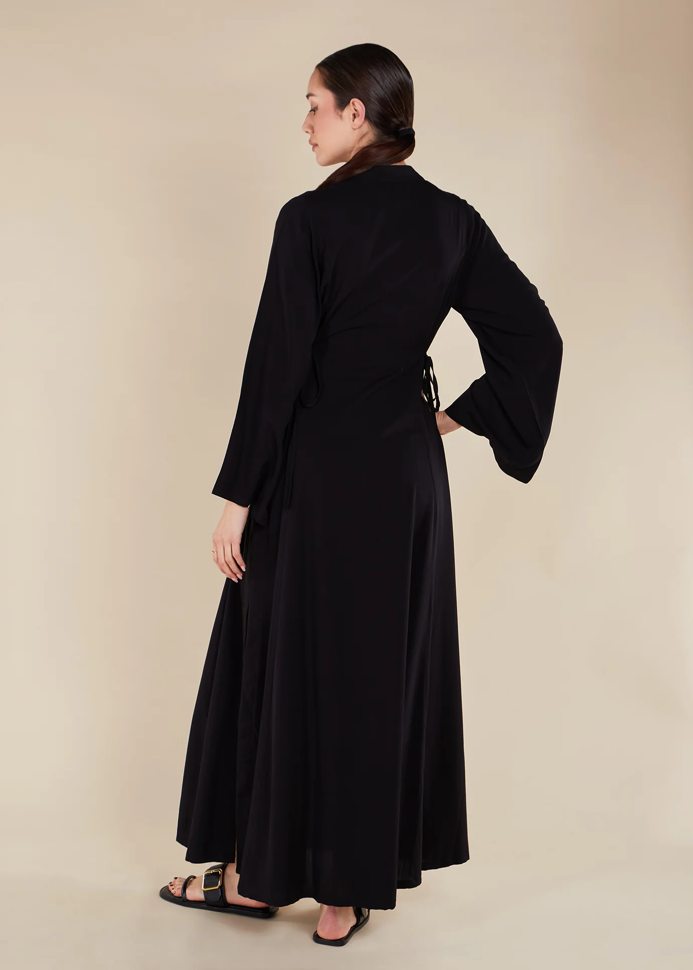 Side Tie Maxi Black - Image 5