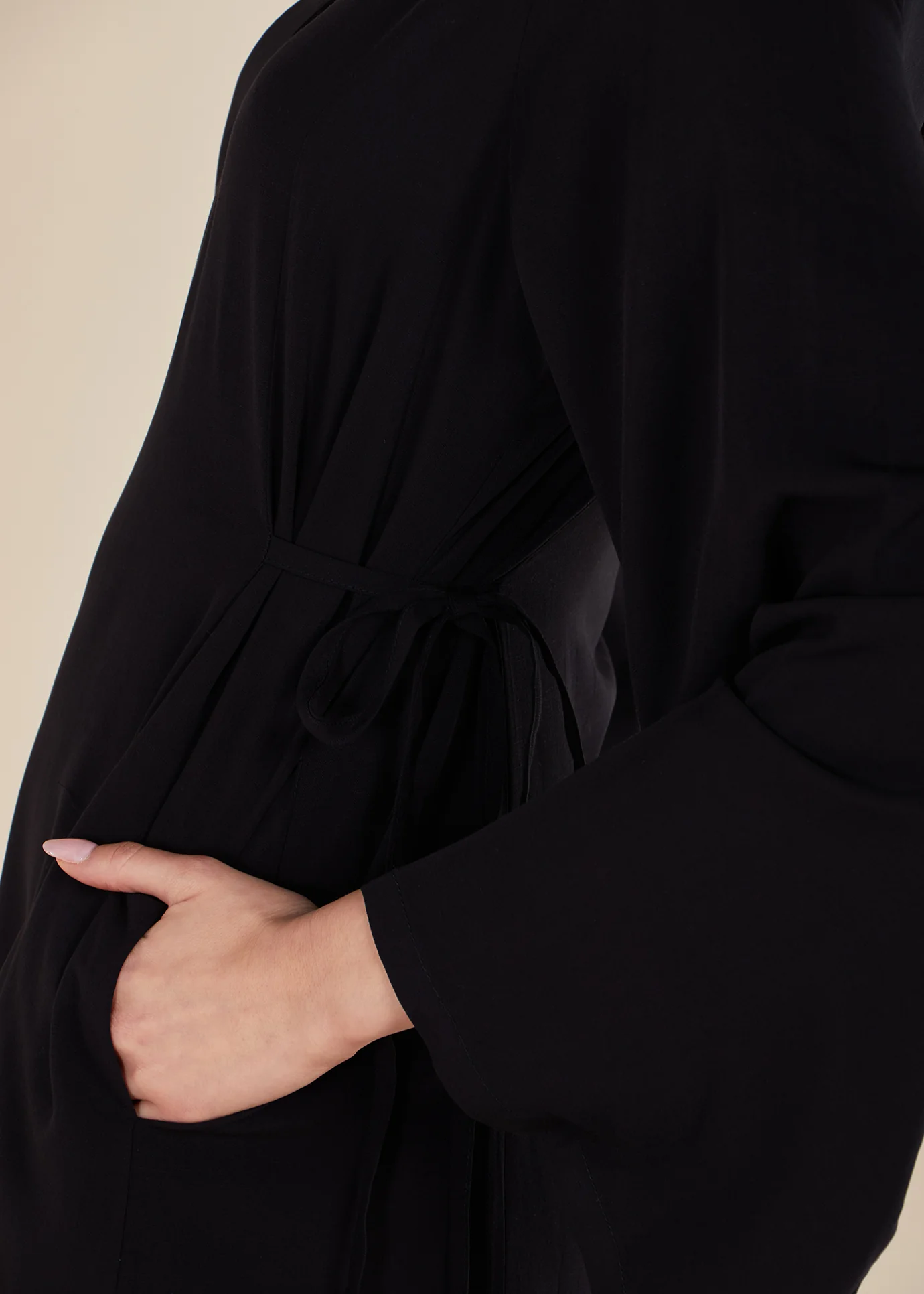 Side Tie Maxi Black - Image 8
