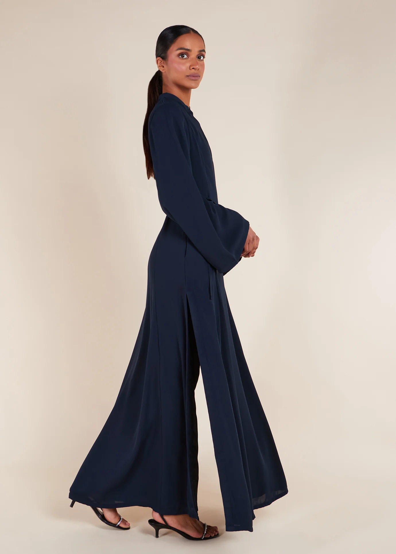 Side Tie Maxi Navy - Image 4