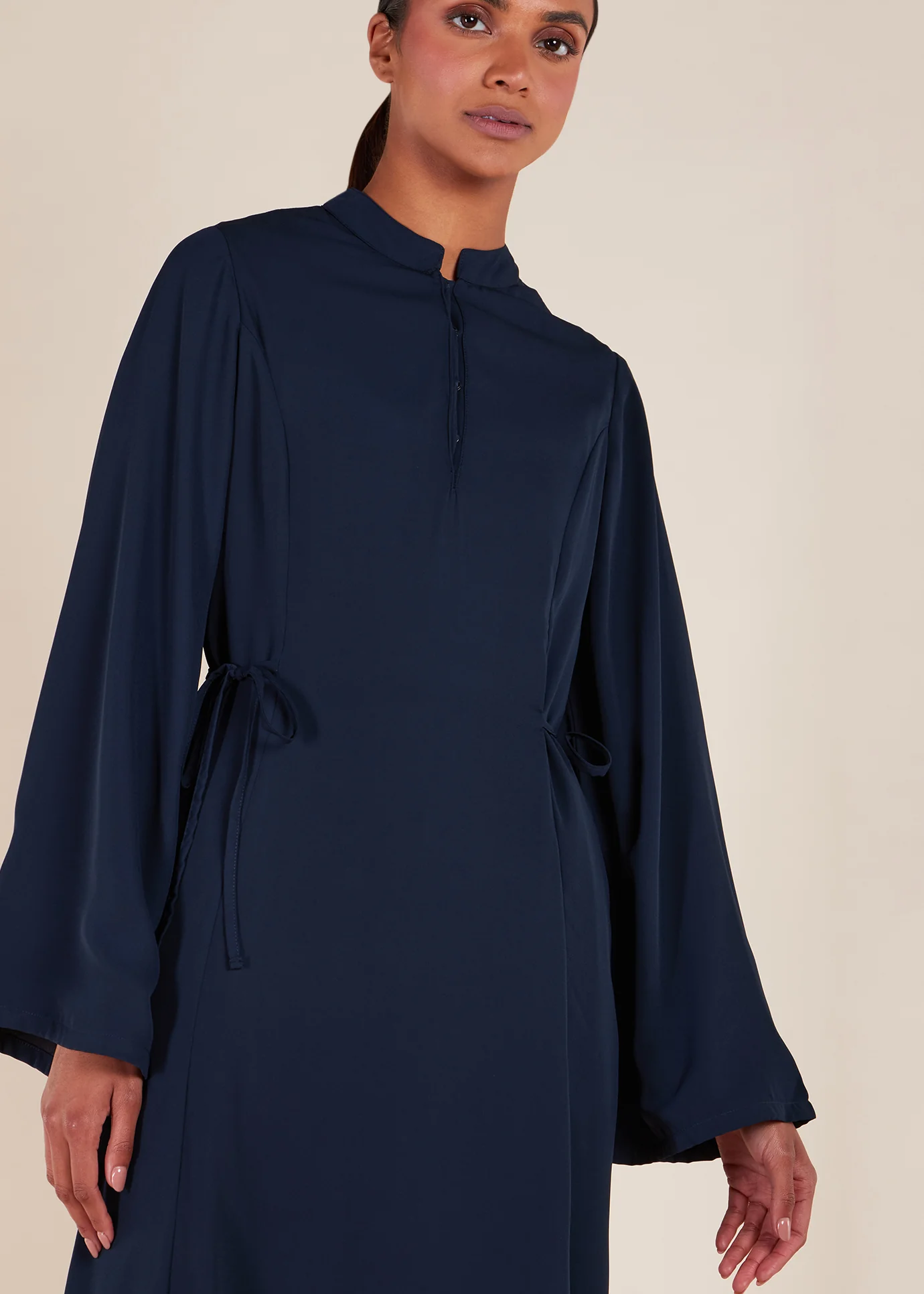 Side Tie Maxi Navy - Image 7