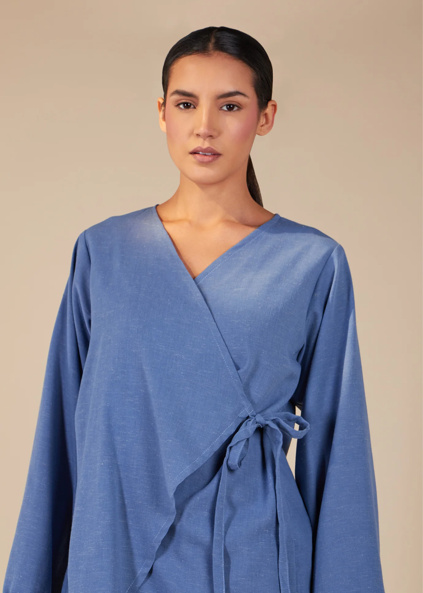 Side Wrap Co-Ord Blue - Image 4