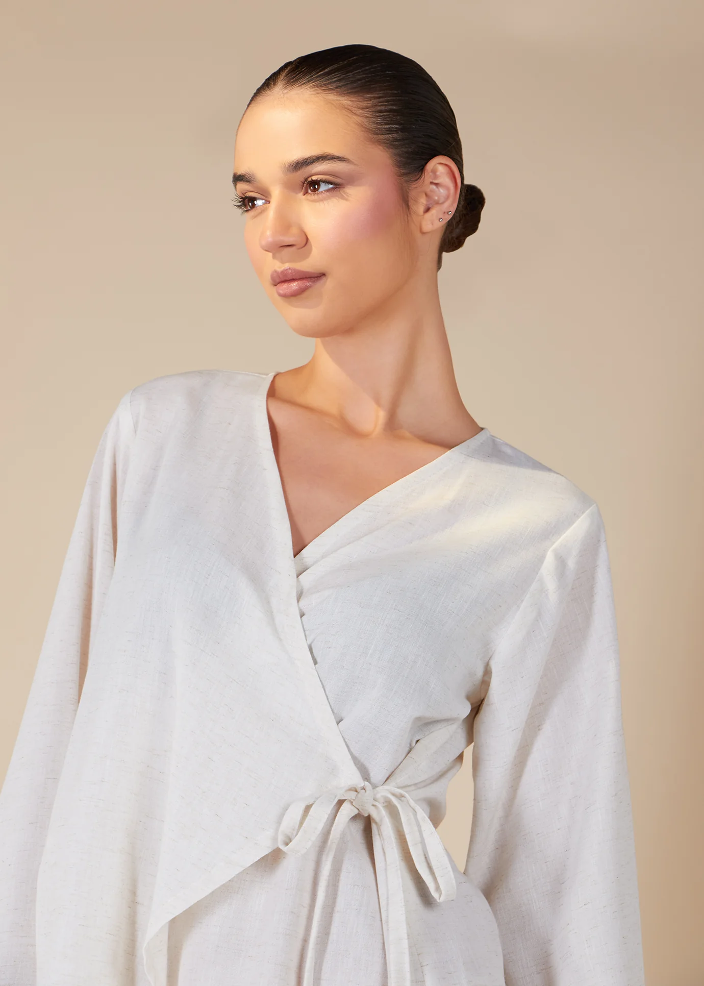 Side Wrap Co-Ord Nude - Final Sale - Image 3