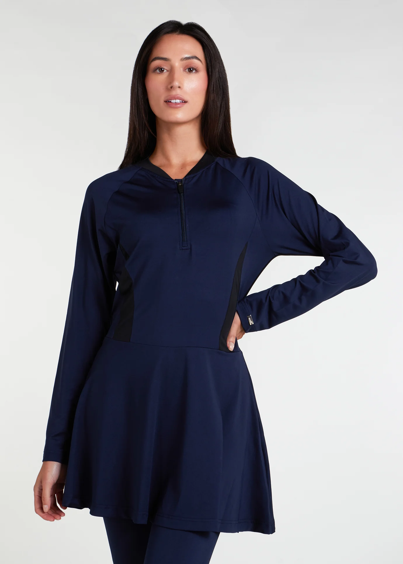 Skirted Swim Top Navy - Image 3