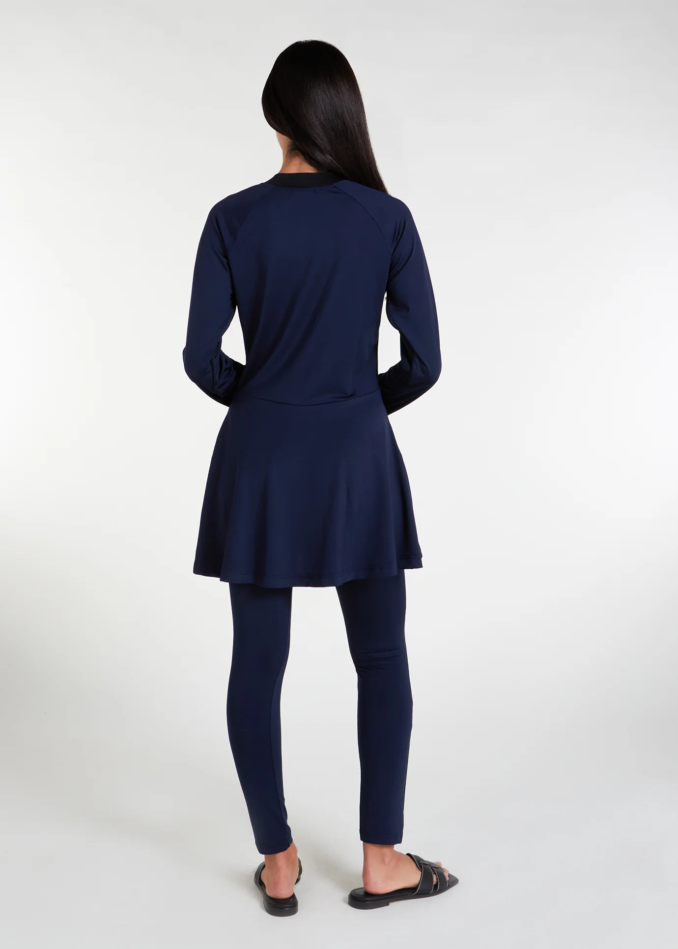 Skirted Swim Top Navy - Image 4