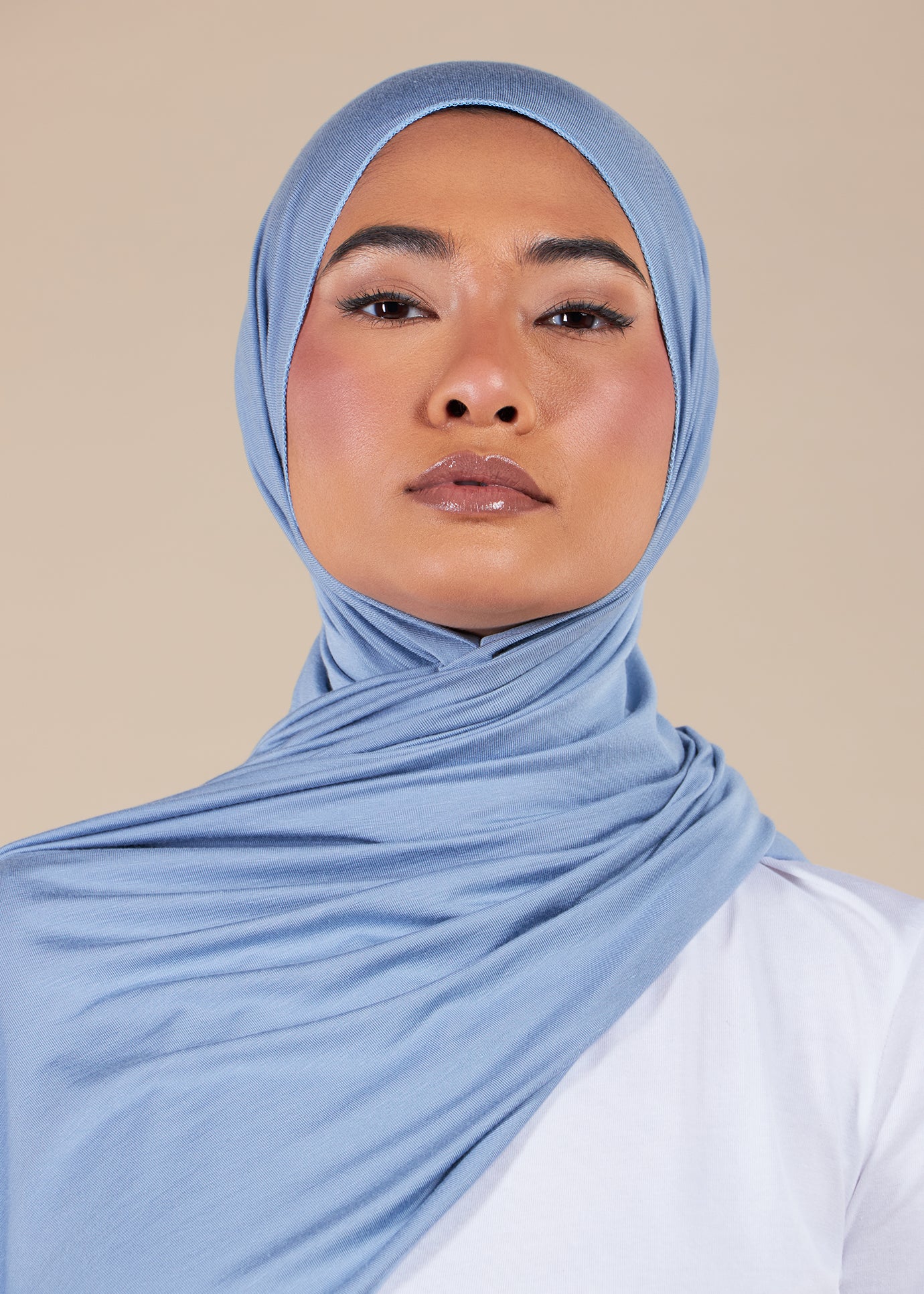 Sky Blue Premium Jersey Hijab - Image 3