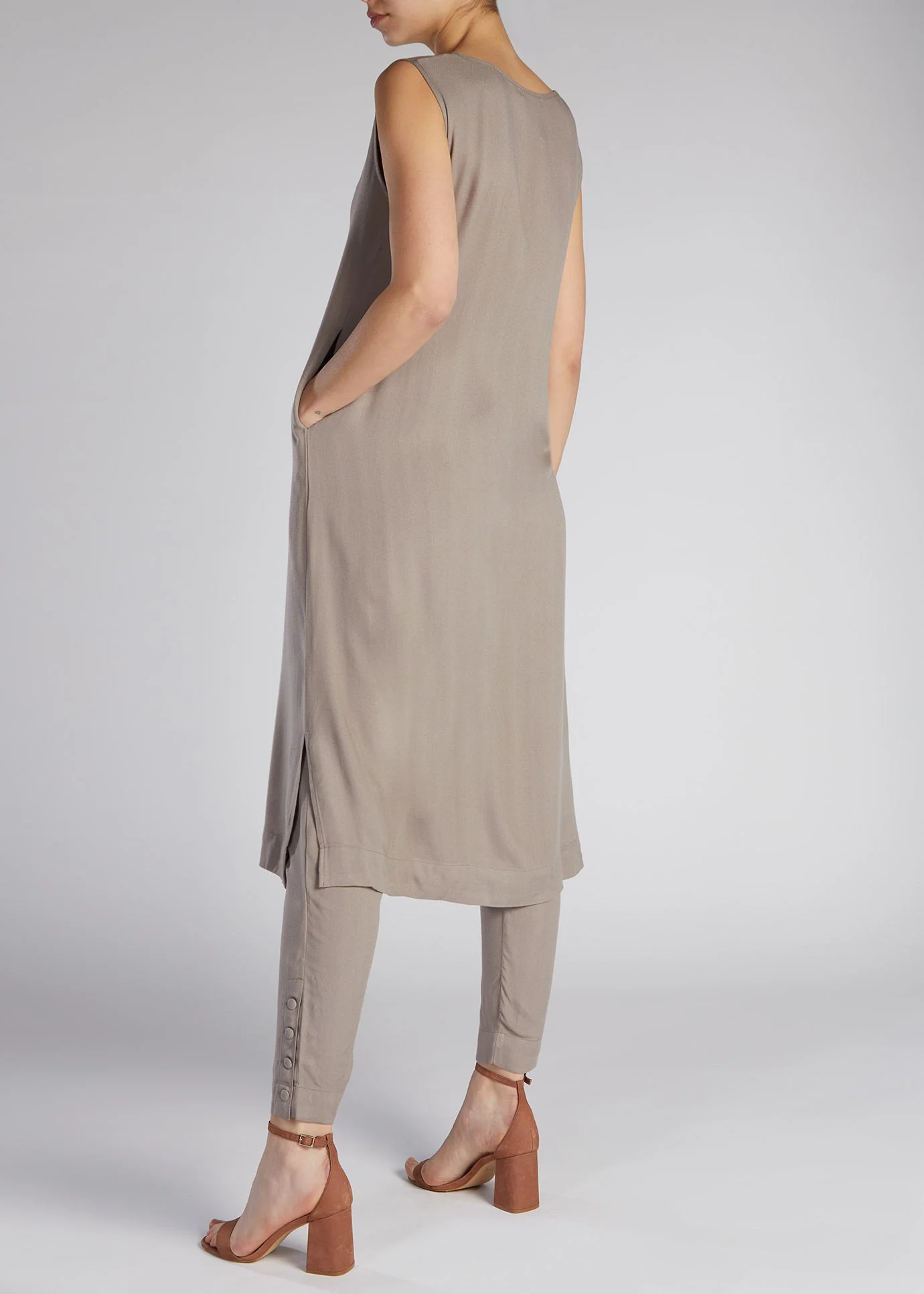 Slip Dress Khaki - Image 2