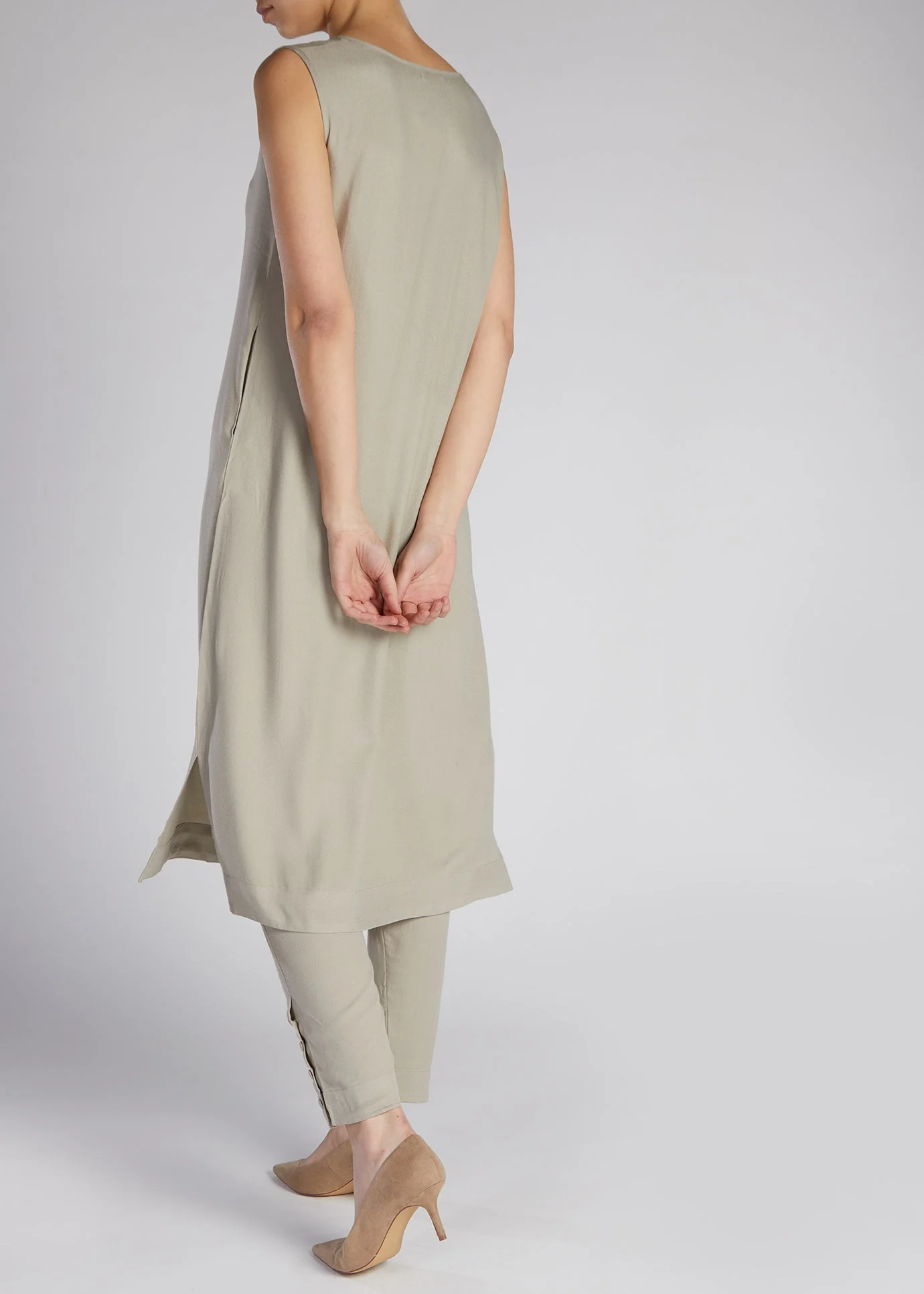 Slip Dress Light Grey - Image 2