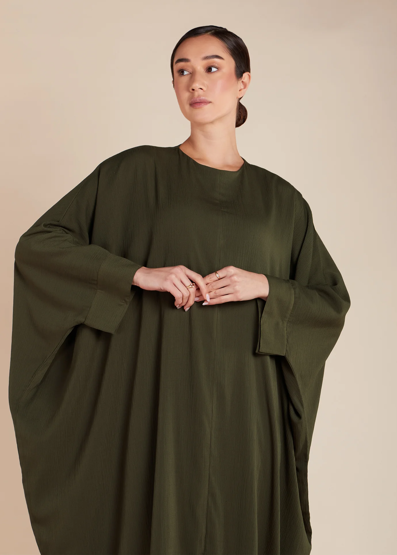 Soft Mesh Kaftan Olive - Image 4